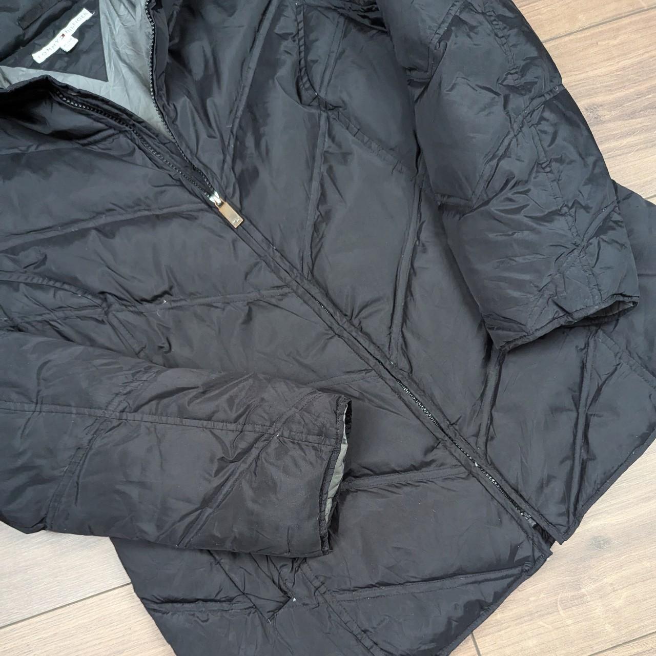 Black Tommy Hilfiger 00's Vintage Y2K Thick Down Feather Puffer Jacket Coat XL