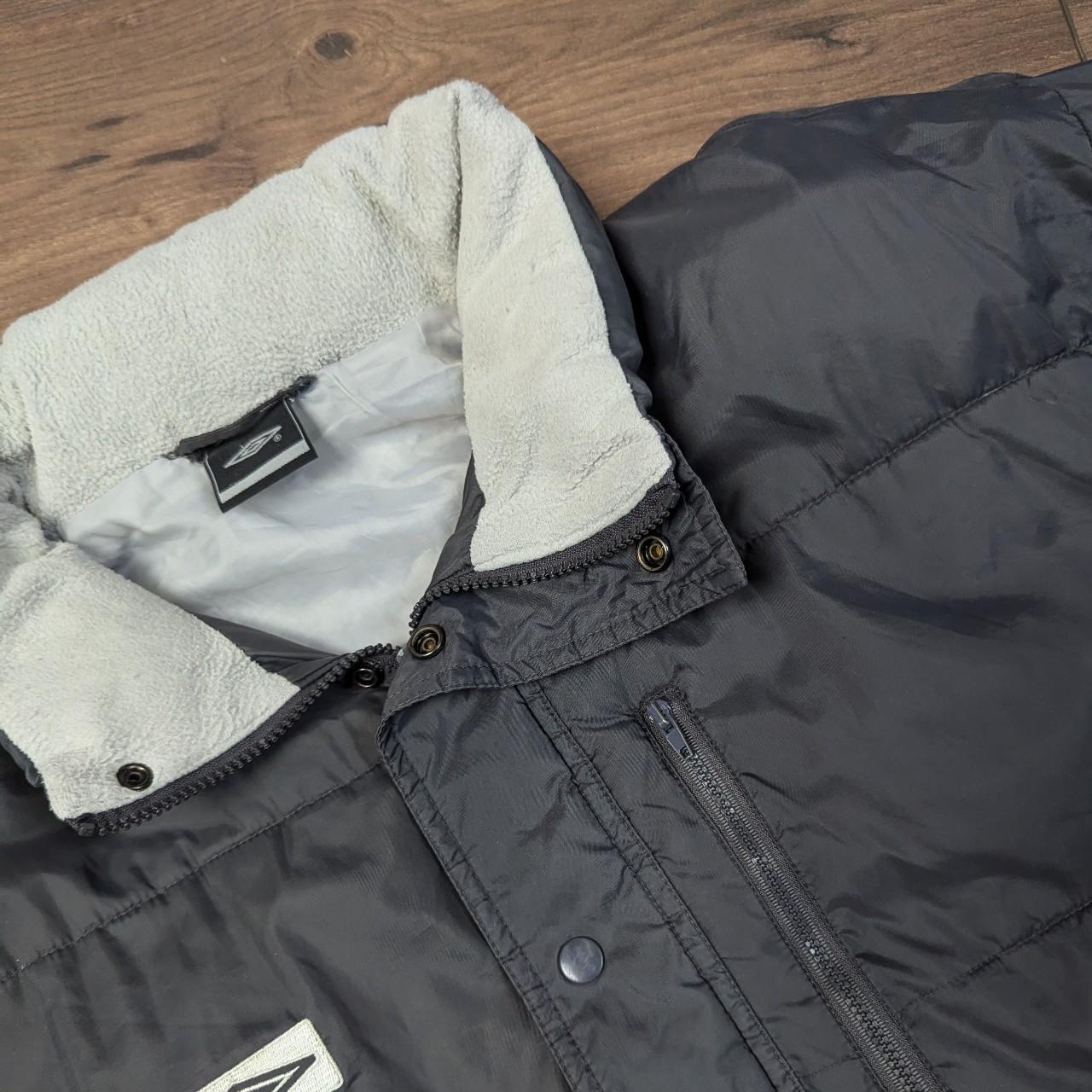 90's Vintage Grey Umbro Performance Gear Puffer Jacket Coat Men's 2XL