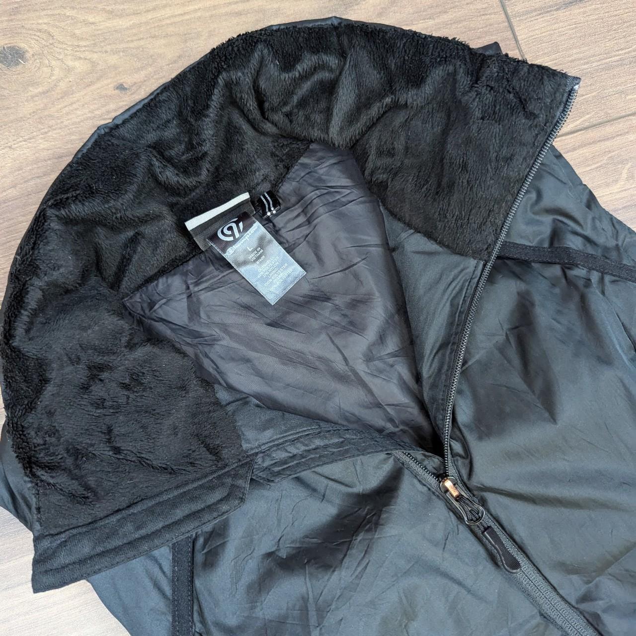 Vintage Black Champion Women's Puffer Gilet Jacket Size L/UK 12