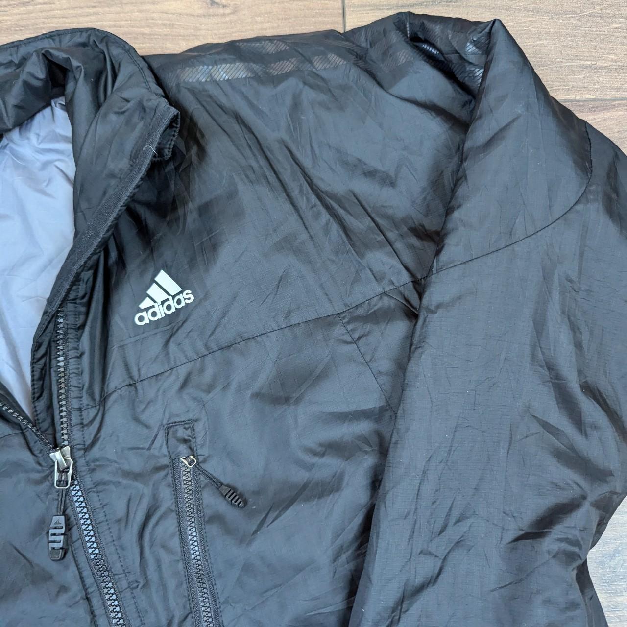 Black Adidas Primaloft Drawstring Puffer Jacket Coat Women's M