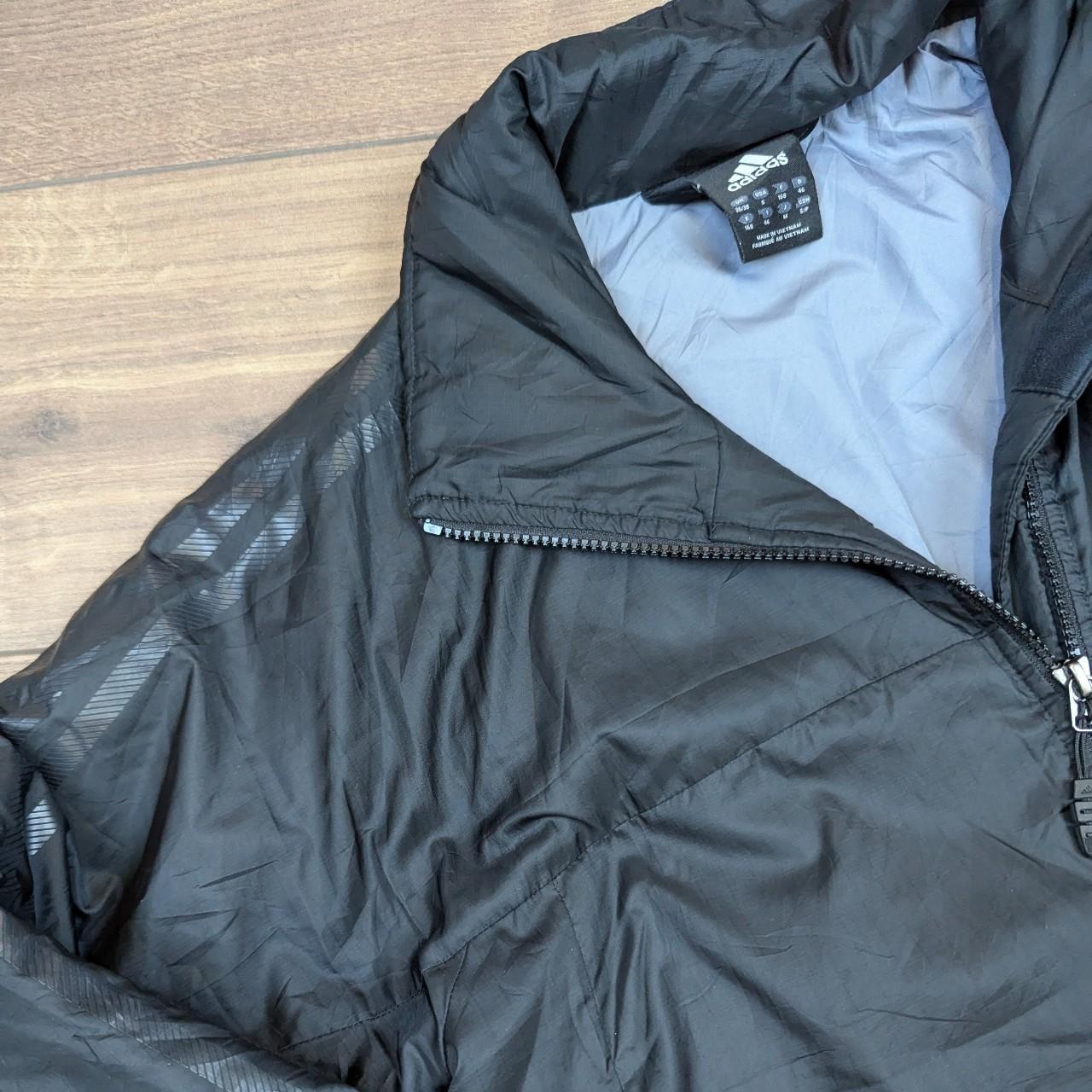 Black Adidas Primaloft Drawstring Puffer Jacket Coat Women's M