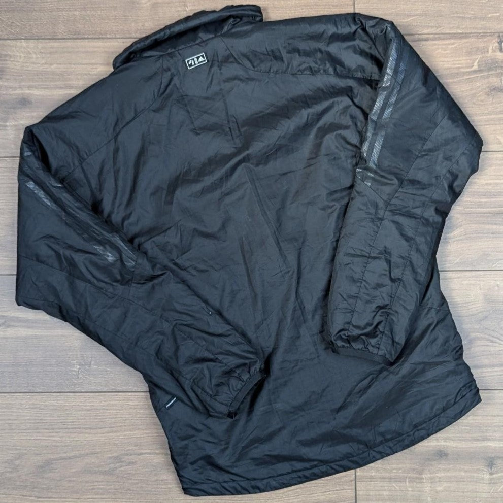 Black Adidas Primaloft Drawstring Puffer Jacket Coat Women's M