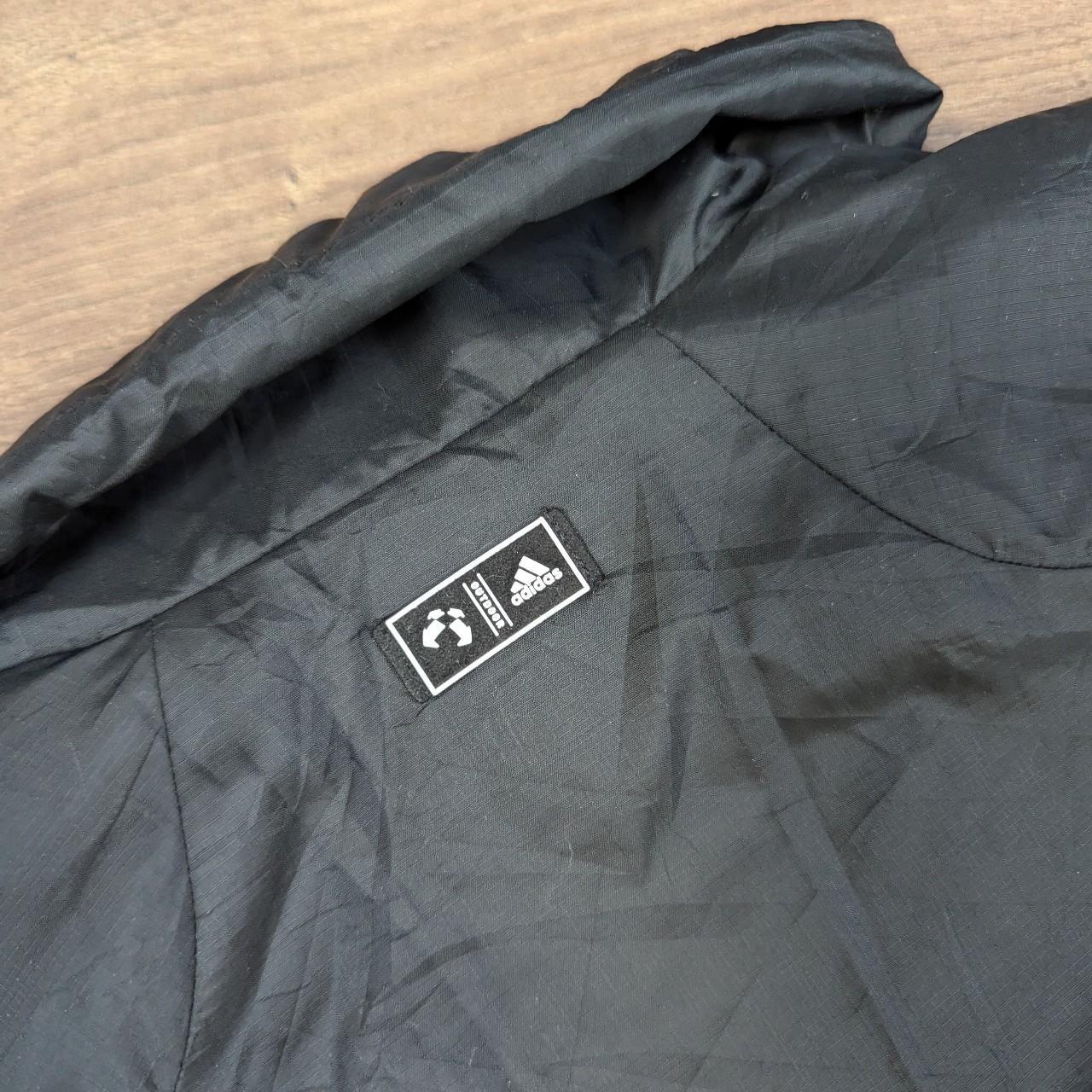 Black Adidas Primaloft Drawstring Puffer Jacket Coat Women's M