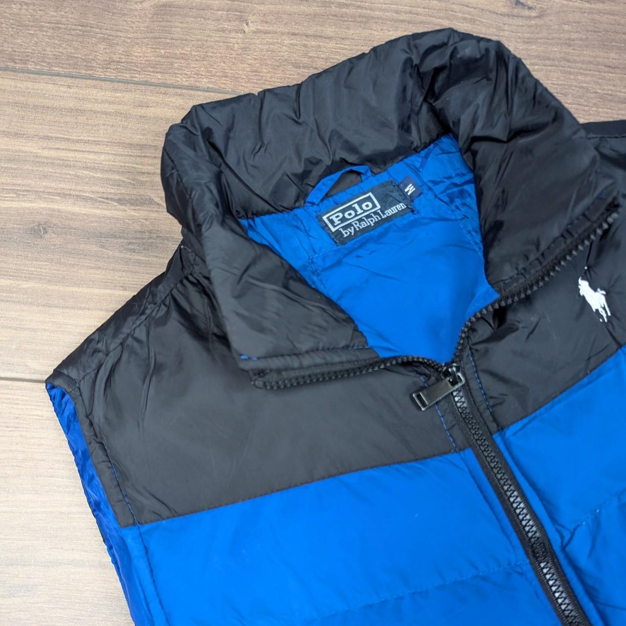 Vintage 90's Polo Ralph Lauren Blue/Black Puffer Gilet Bodywarmer Men's M