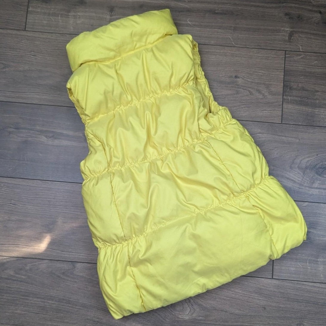 Gap Vintage 00's y2k Yellow Down Puffer Gilet Bodywarmer Women's M