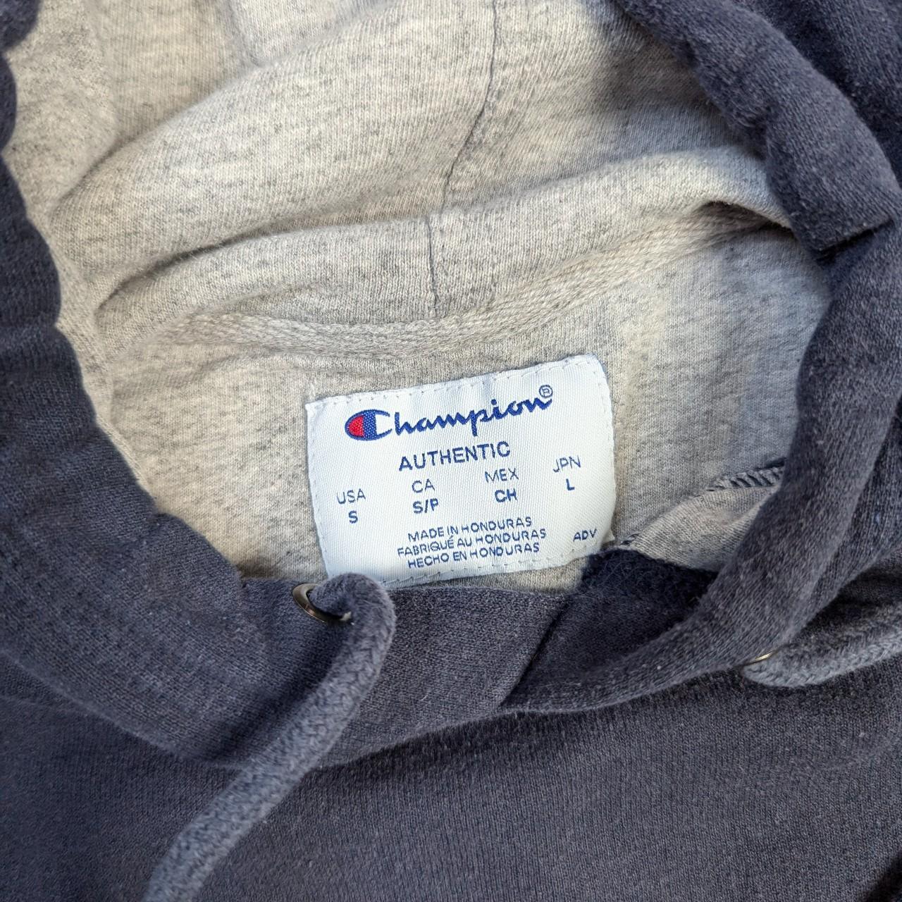 Navy Vintage Champion Logo Hoodie Men's S