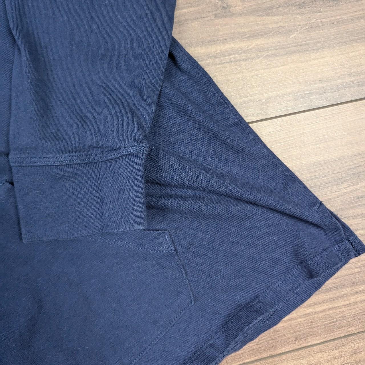 Navy Blue Champion Lightweight Cotton Hoodie Size L