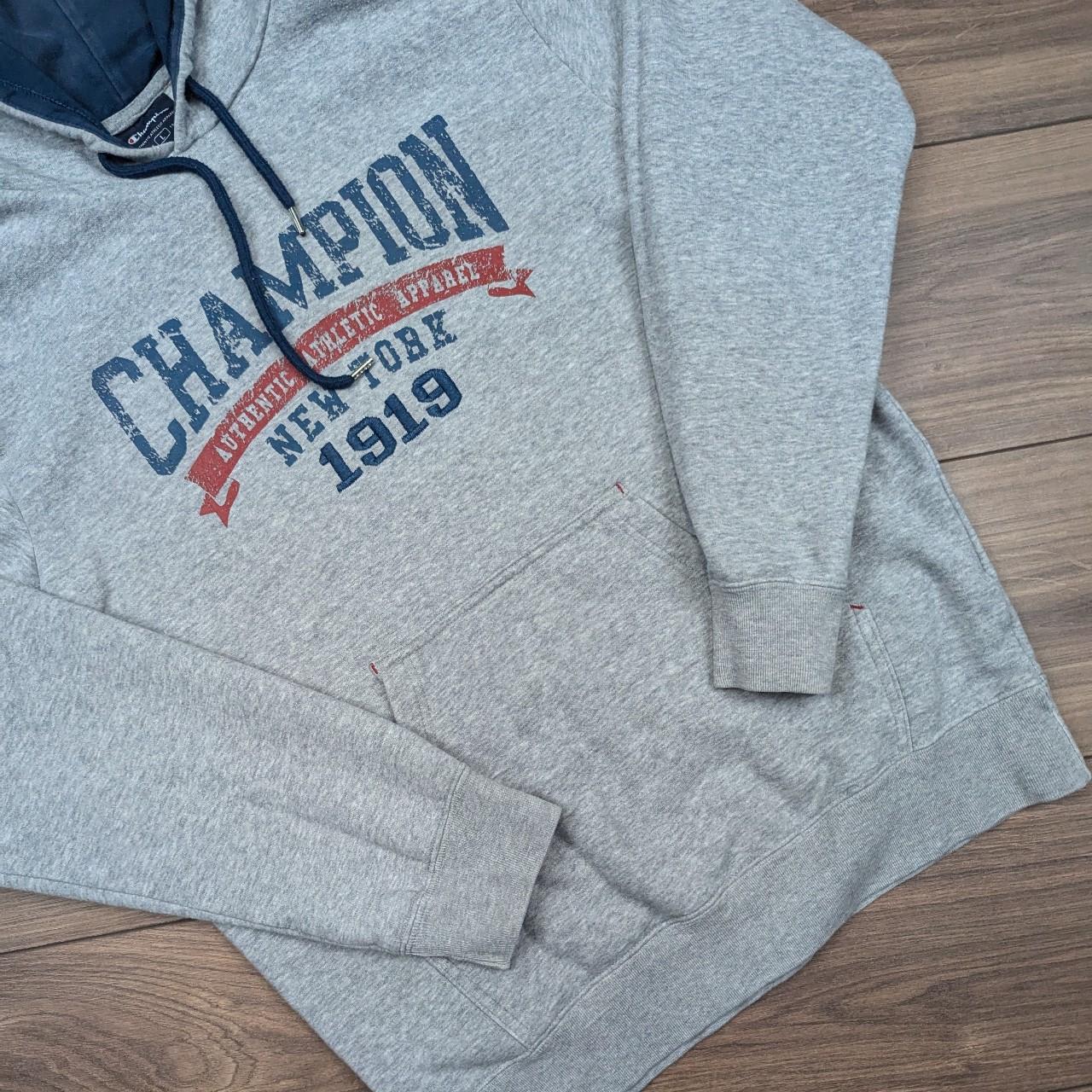 Grey Champion Spellout College Graphic Hoodie Men's L