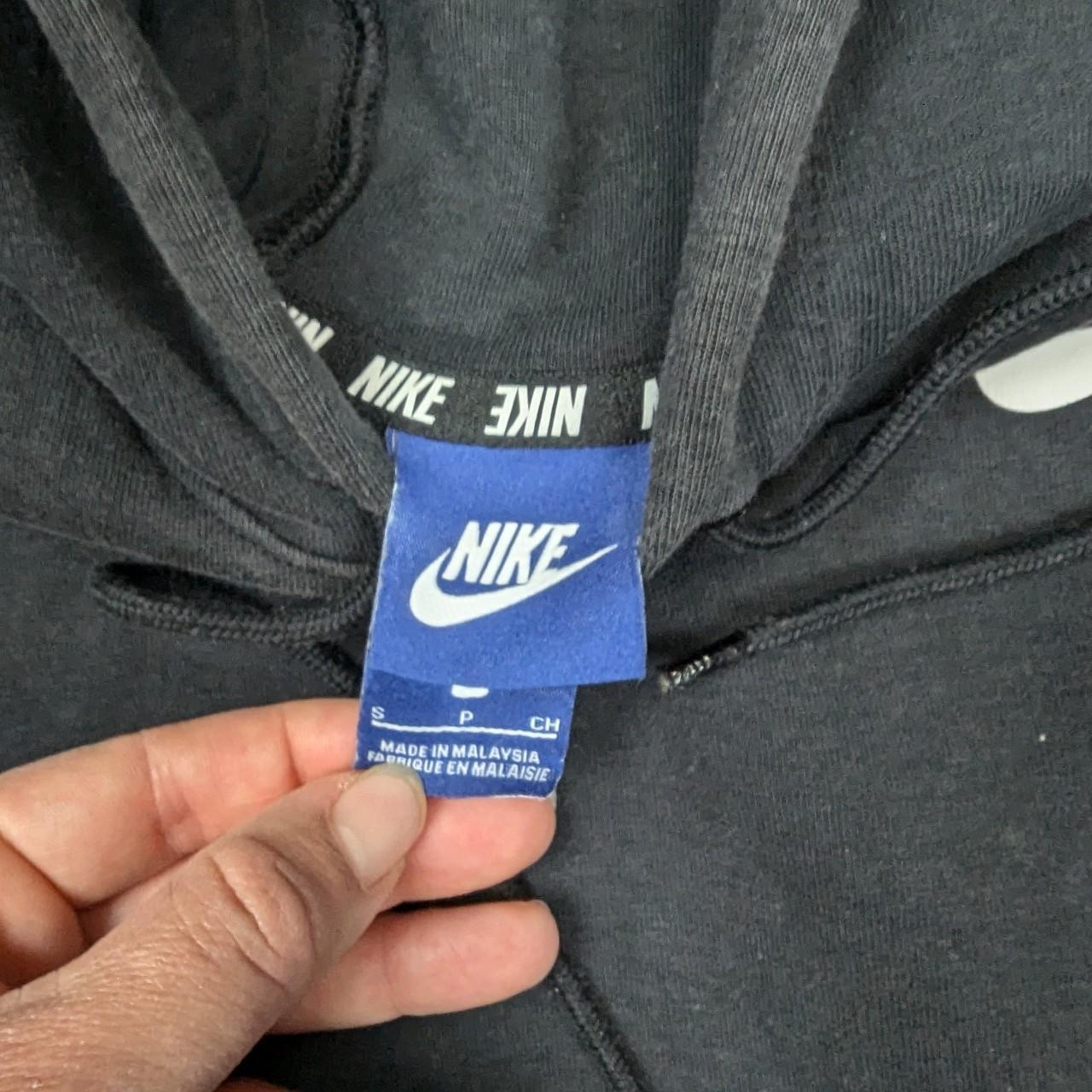 Black and White Nike Graphic Logo Swoosh Hoodie Women's S
