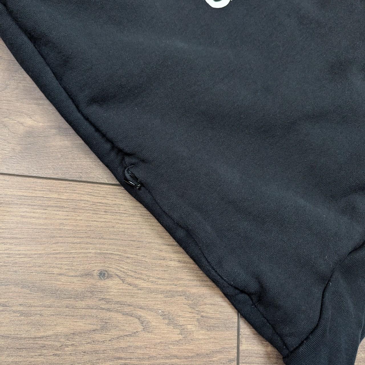 Black/White Adidas Graphic Retro Trefoil Logo Spellout Hoodie Women's L