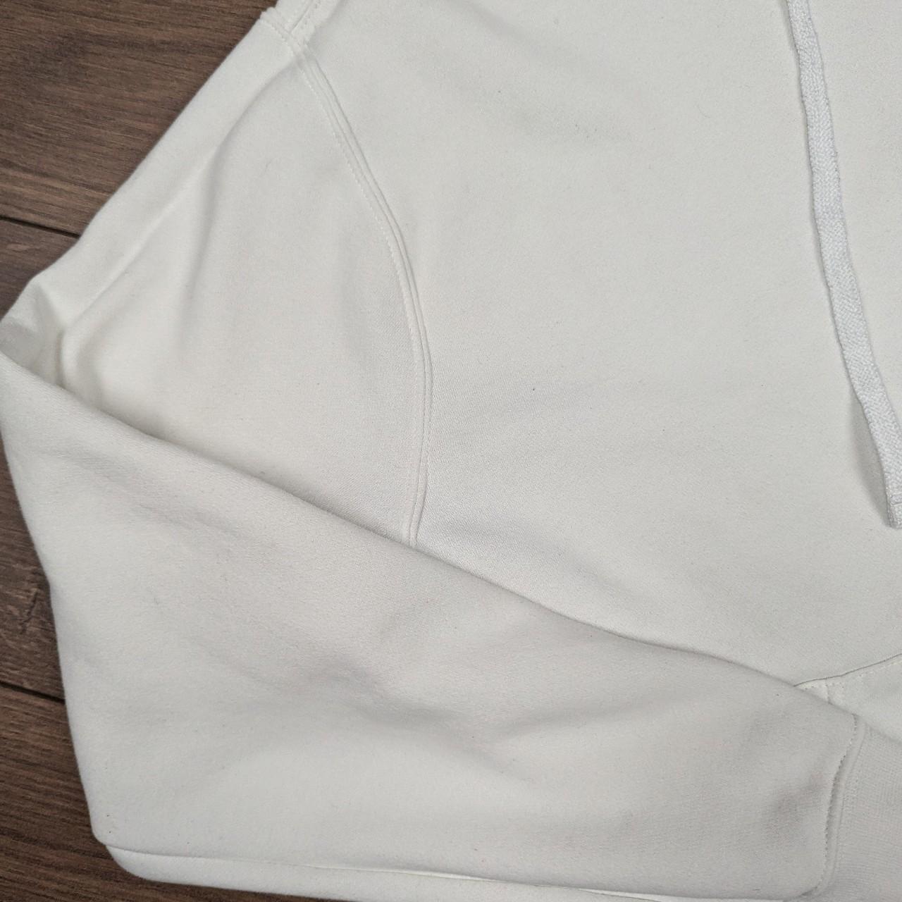 2010's Cream/Brown Nike Swoosh Logo Vintage Hoodie Baggy Oversized Men's M