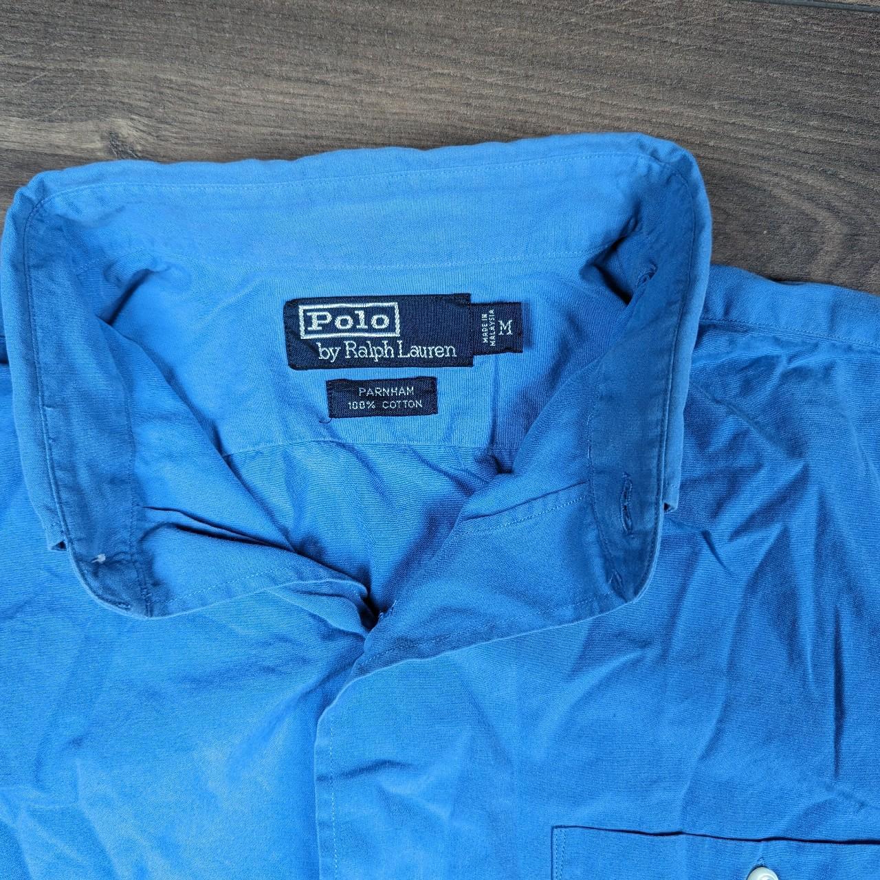 Ralph Lauren Vintage Blue Long Sleeved Shirt Mens M