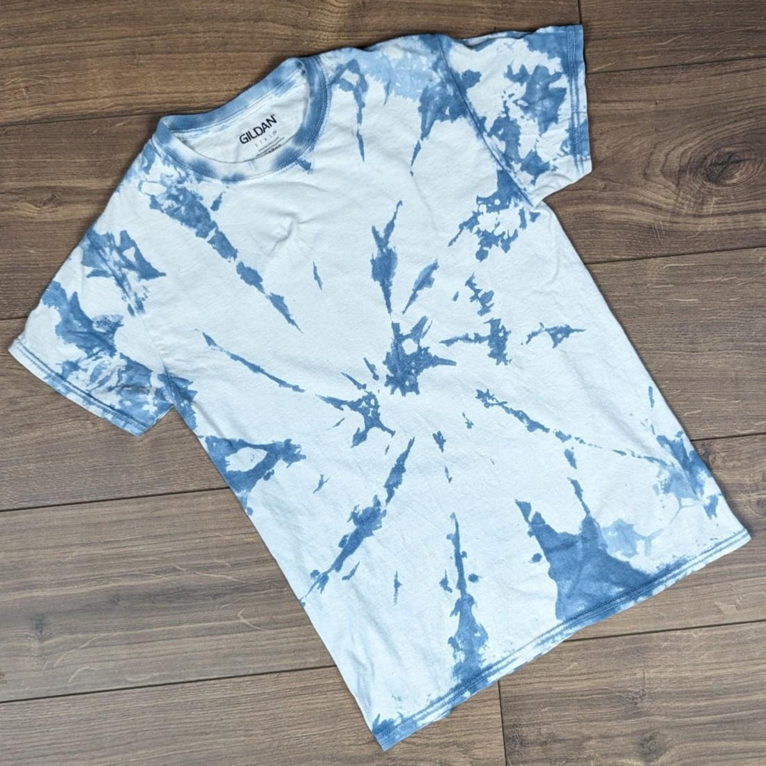 Vintage Blue/White Tie Dye T-shirt Men's S
