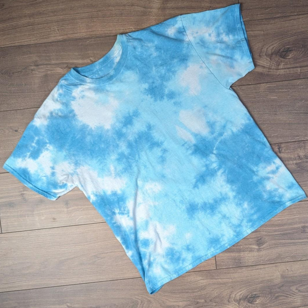Vintage Blue/White Tie Dye T-shirt Men's L/XL