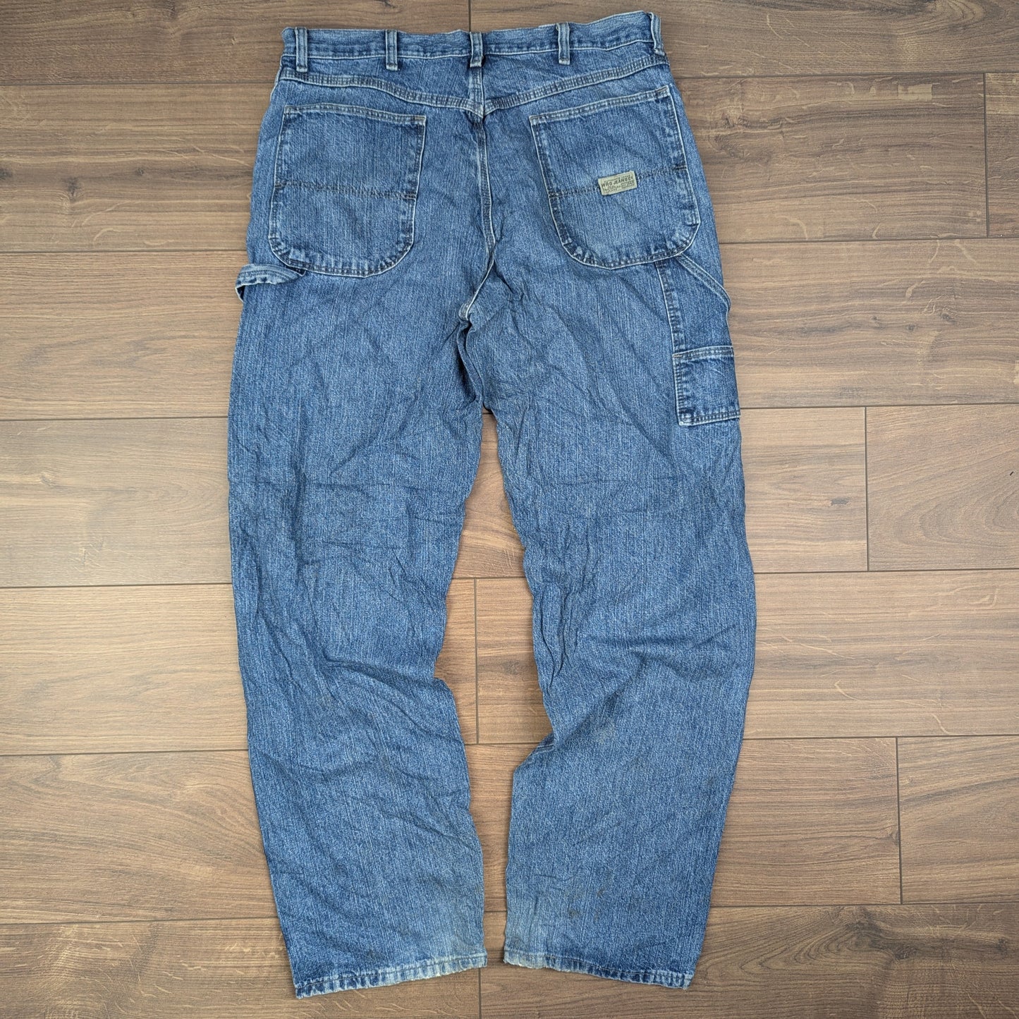 Wrangler Blue Vintage Carpenter Baggy Jeans Y2K W34 L34