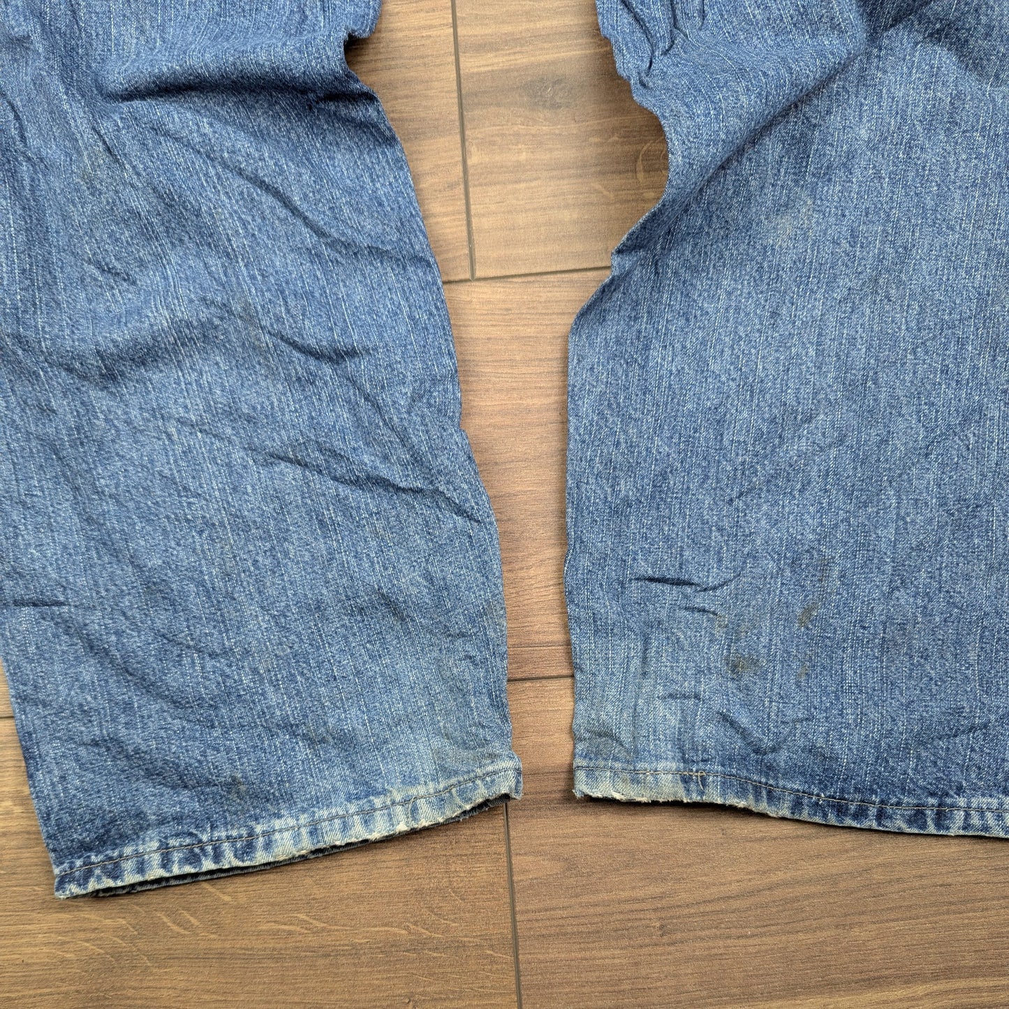 Wrangler Blue Vintage Carpenter Baggy Jeans Y2K W34 L34