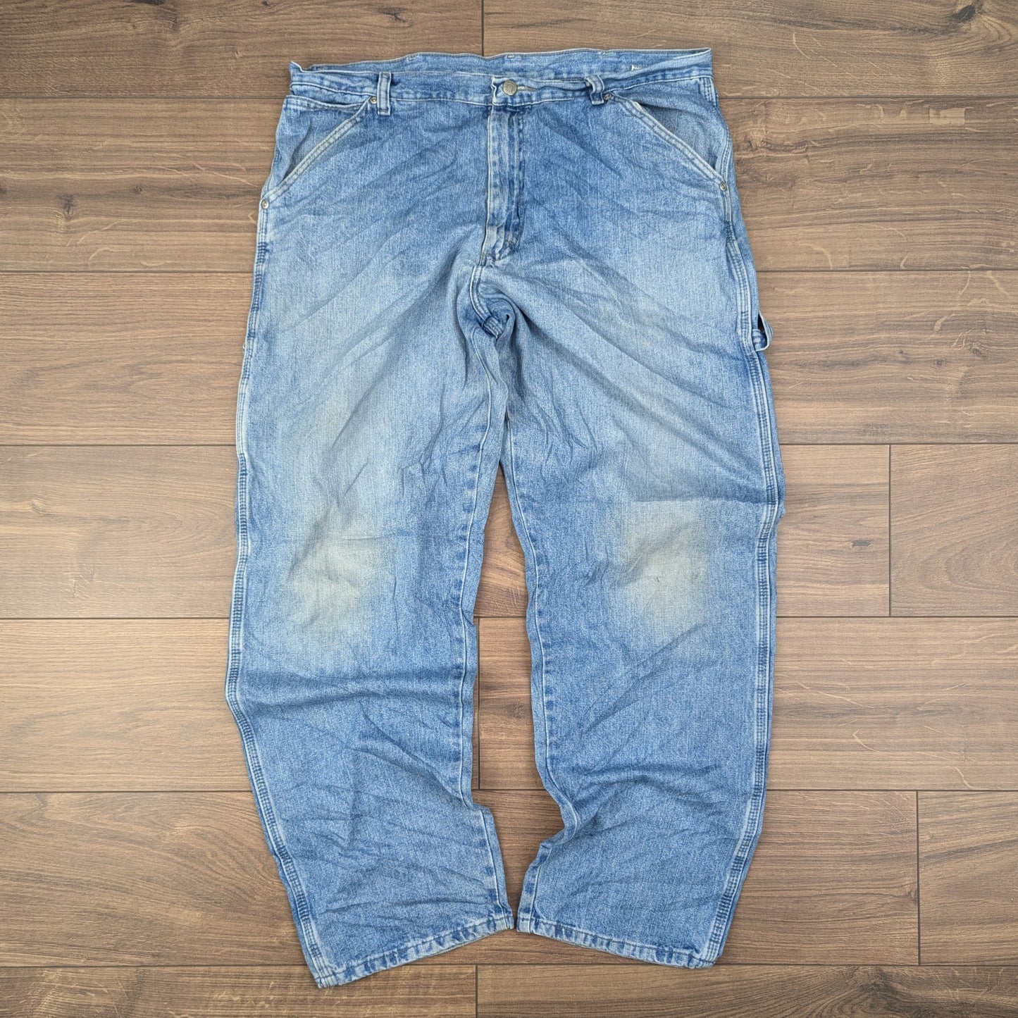 Wrangler Blue Vintage Carpenter Baggy Jeans Hip Hop Y2K W36 L32