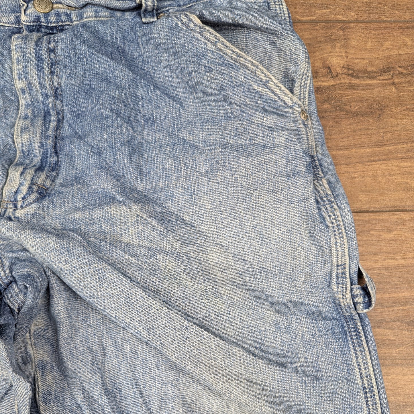 Wrangler Blue Vintage Carpenter Baggy Jeans Hip Hop Y2K W36 L32