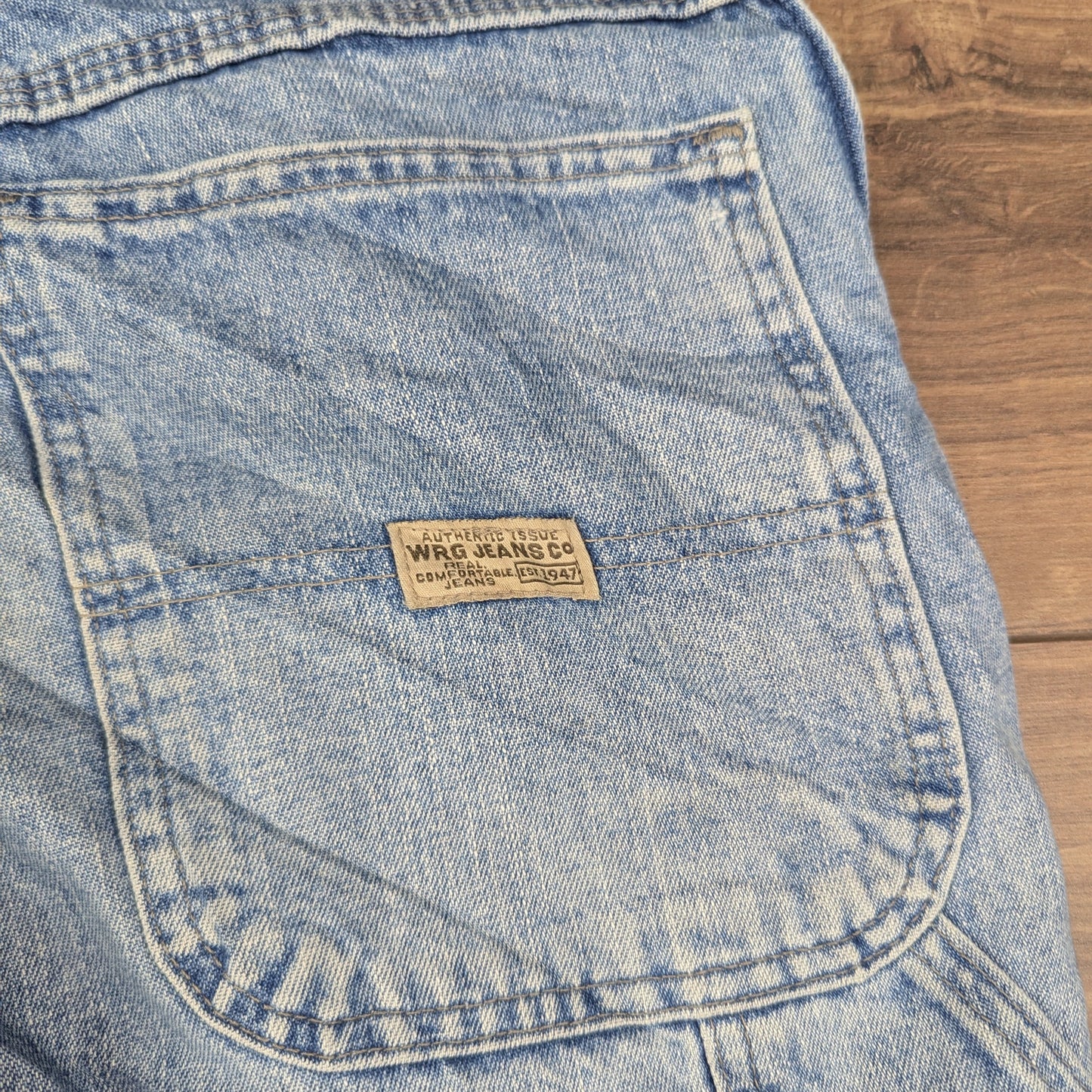 Wrangler Blue Vintage Carpenter Baggy Jeans Hip Hop Y2K W36 L32
