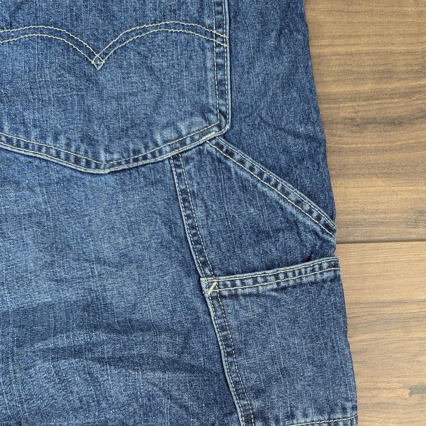 Levi's Blue Carpenter Straight Leg Jeans Baggy Y2K W46 L30