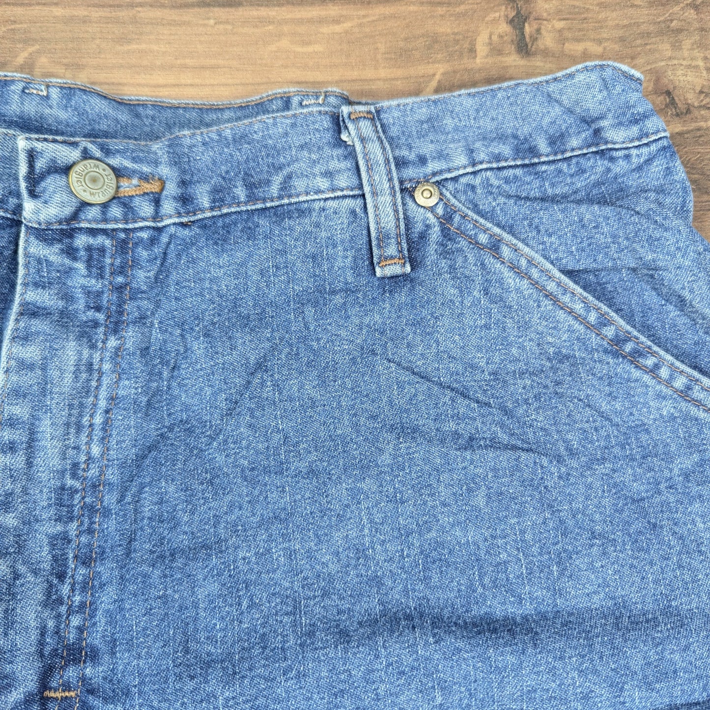 Wrangler Blue Vintage Carpenter Baggy Jeans Hip Hop Y2K W38 L29