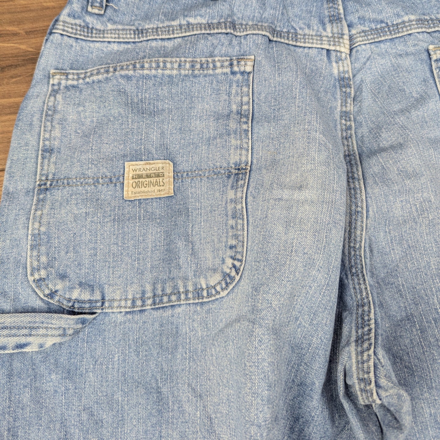 Wrangler Blue Vintage Carpenter Baggy Jeans Hip Hop Y2K W36 L30