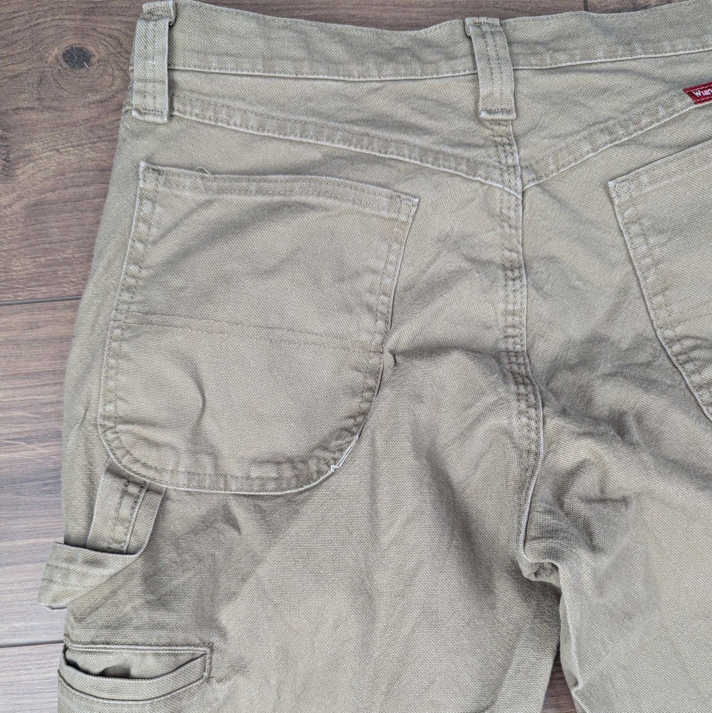 Brown Vintage Wrangler Straight Leg Carpenter Cargo Jeans Trousers W30 L32