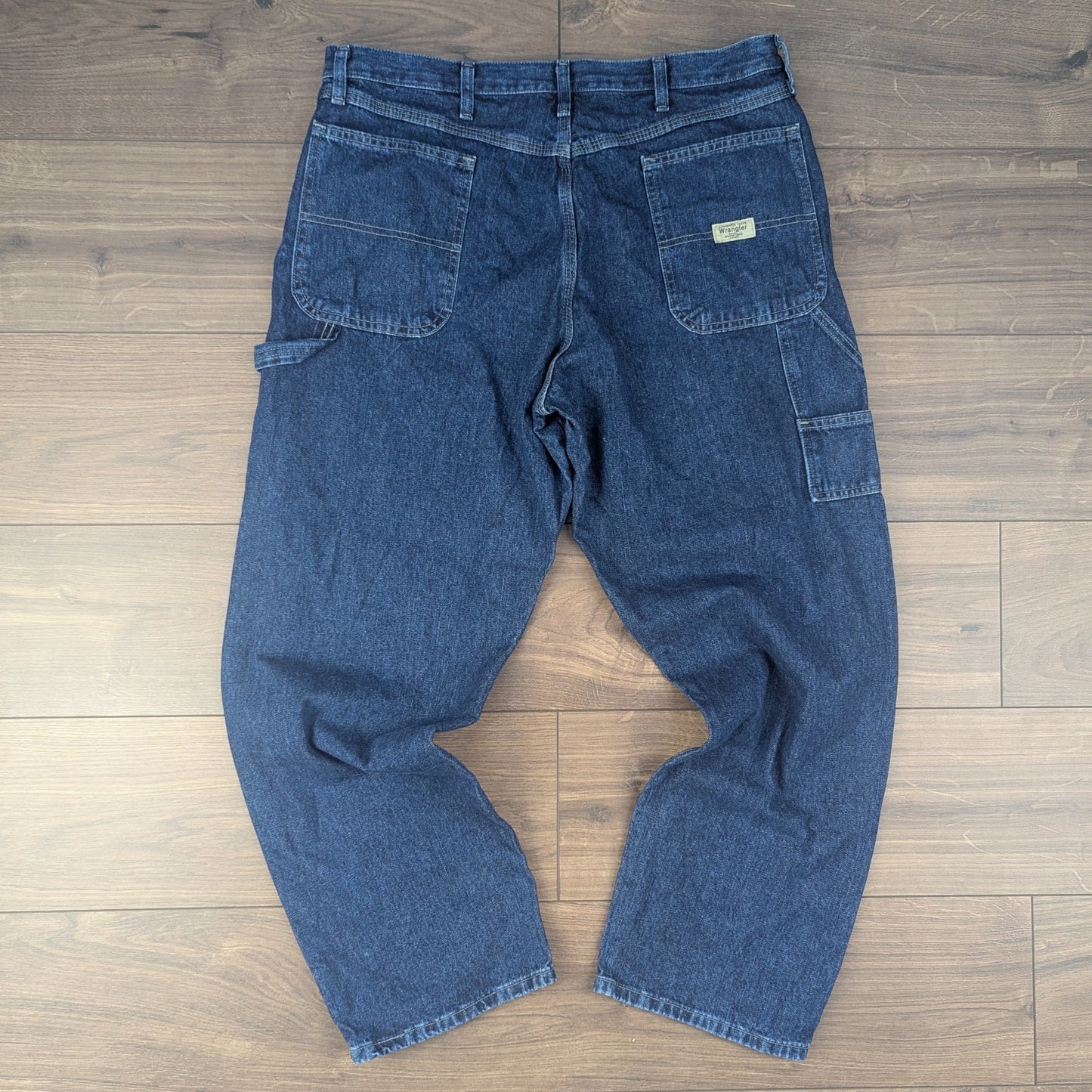 Wrangler Blue Vintage Carpenter Baggy Jeans Hip Hop Y2K W38 L30