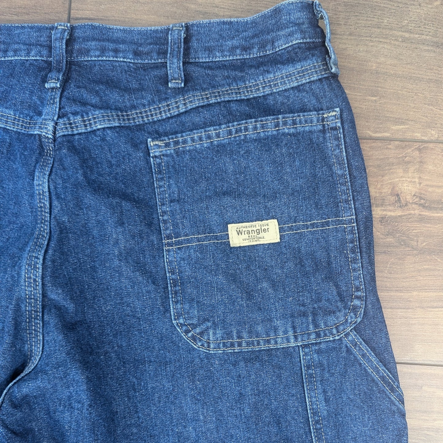 Wrangler Blue Vintage Carpenter Baggy Jeans Hip Hop Y2K W38 L30