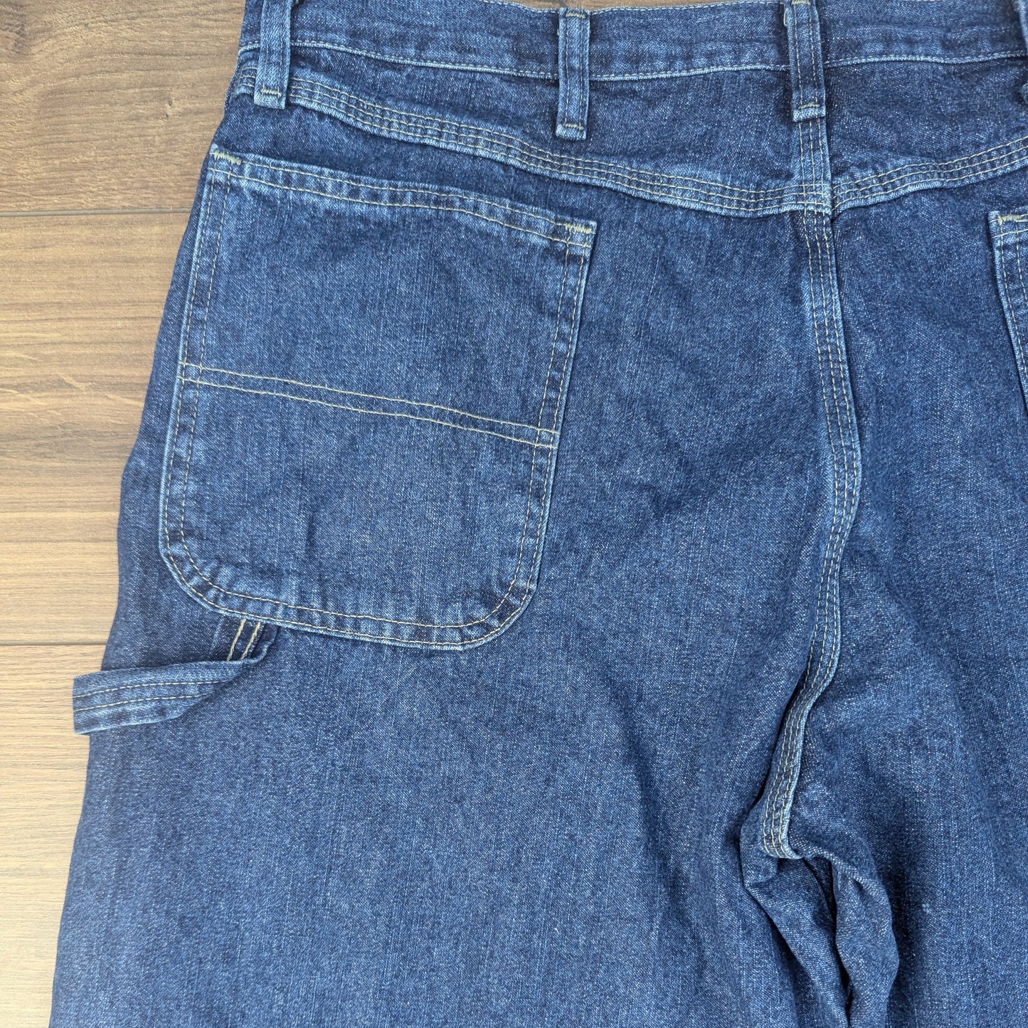 Wrangler Blue Vintage Carpenter Baggy Jeans Hip Hop Y2K W38 L30
