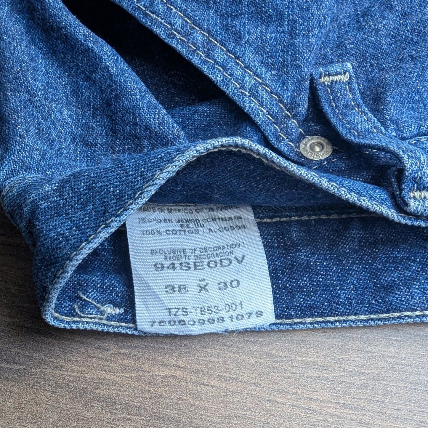 Wrangler Blue Vintage Carpenter Baggy Jeans Hip Hop Y2K W38 L30