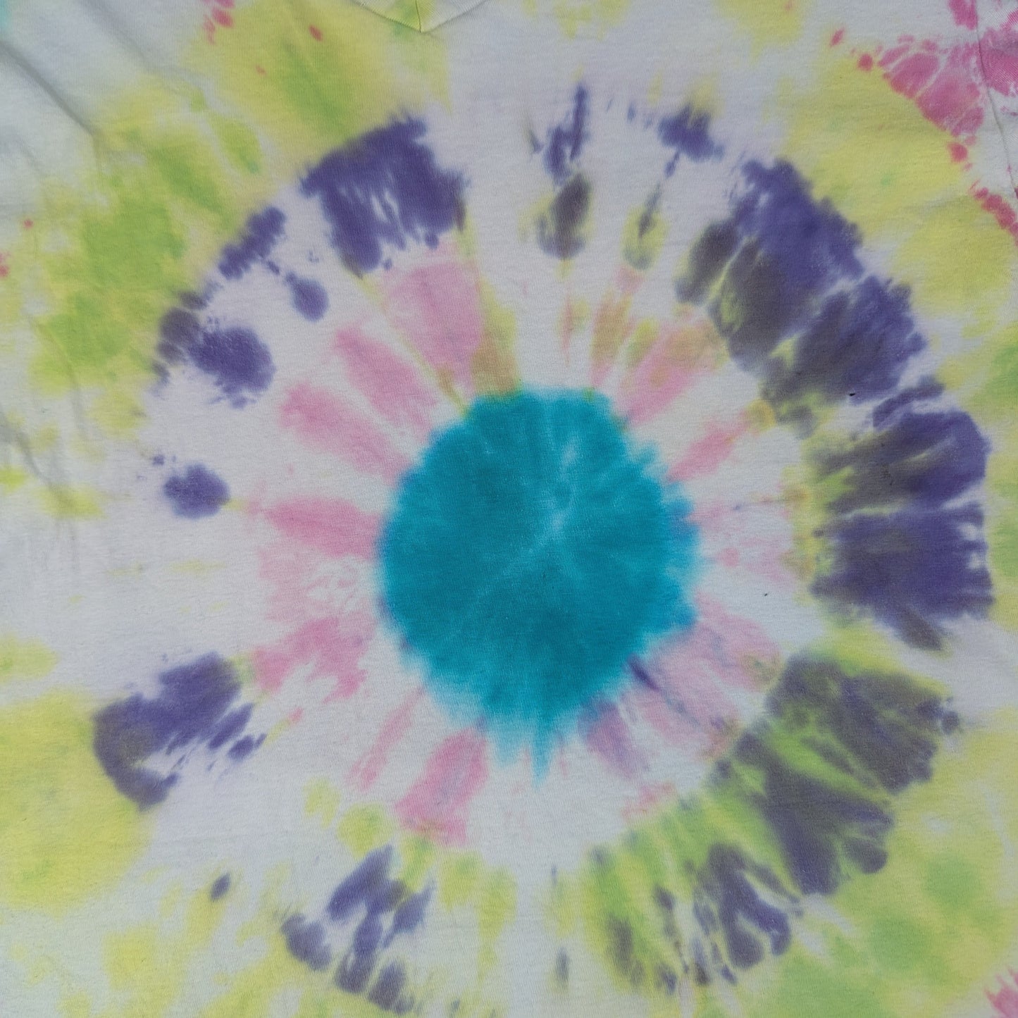 Vintage Calvin Klein Multicoloured V-Neck Tie Dye T-shirt Men's L