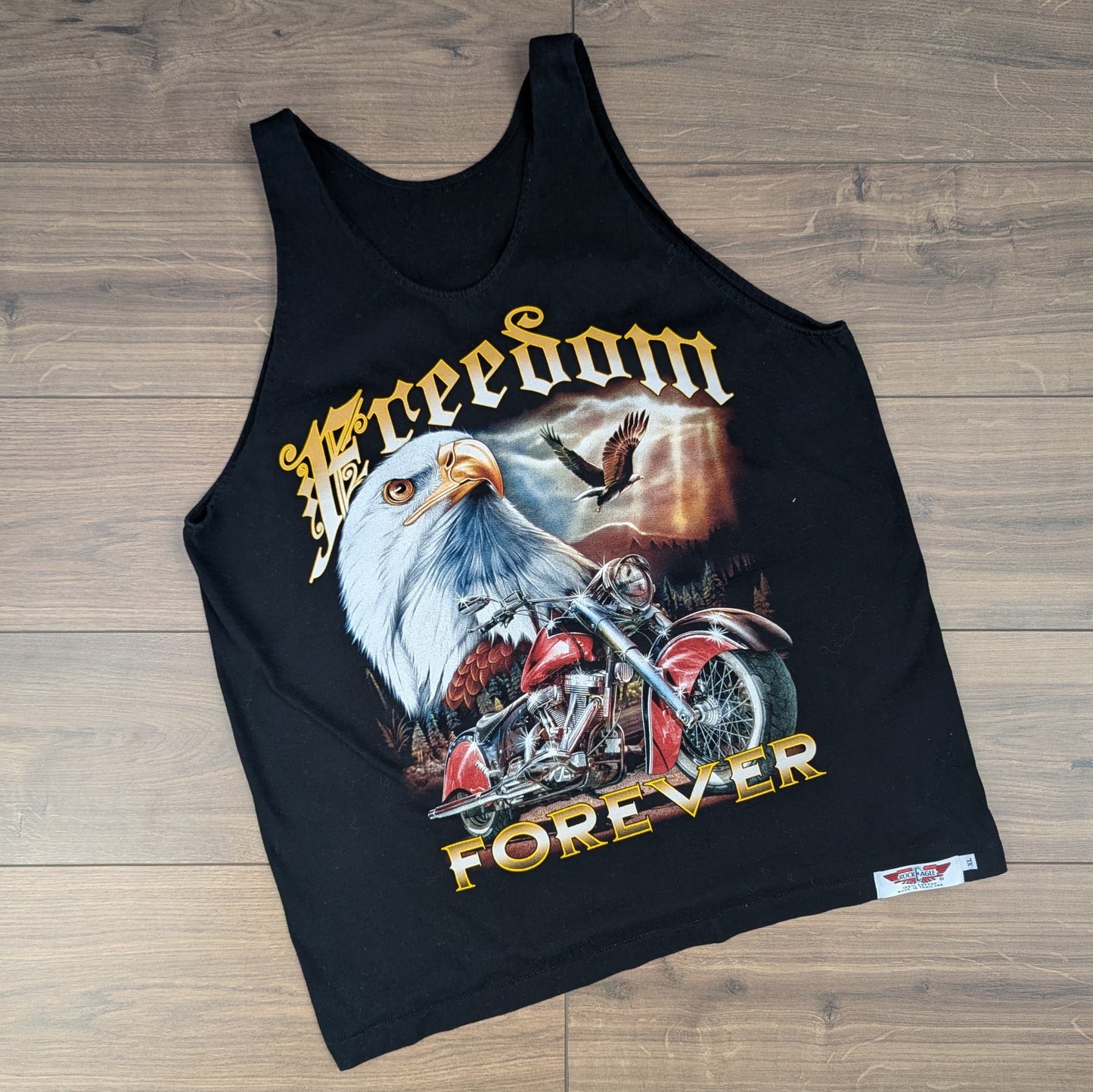 Rock Eagle Freedom Forever USA Black Vest Size XL