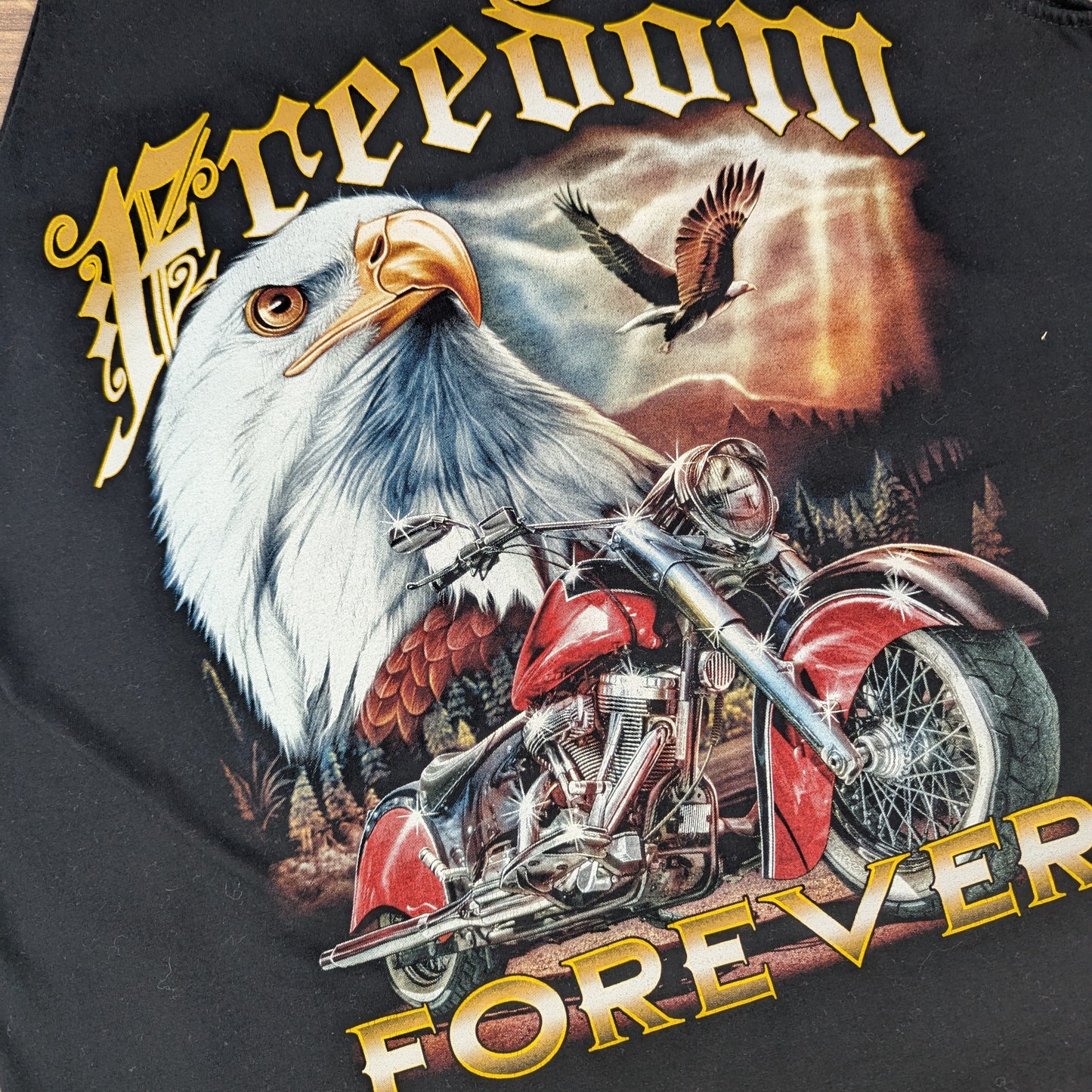 Rock Eagle Freedom Forever USA Black Vest Size XL