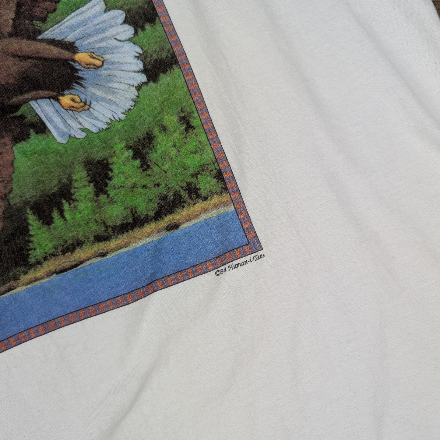 Vintage 90'S Single Stitch Eagle Mountains Graphic T-Shirt Size XL