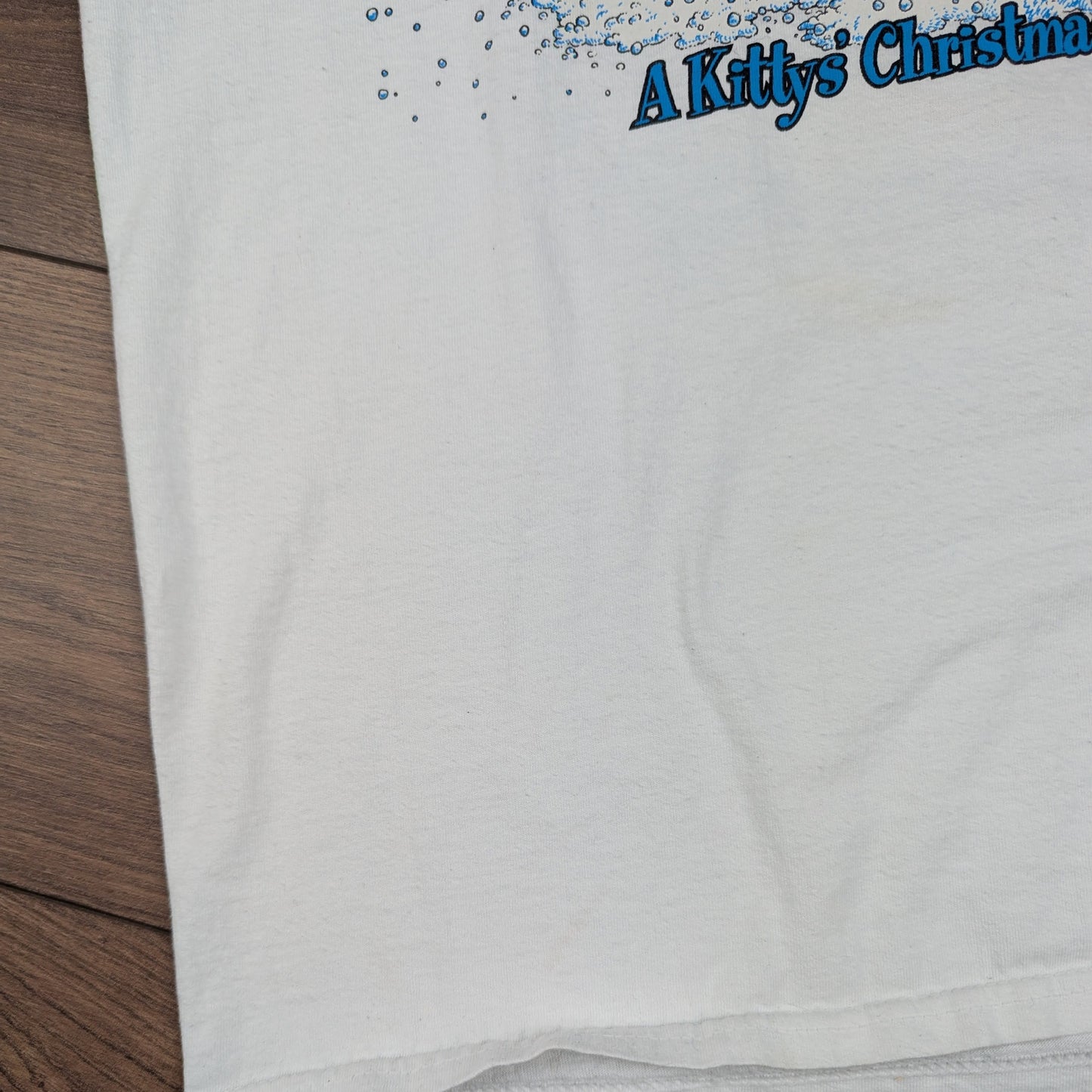 Vintage 90'S Christmas Cartoon Funny Cat Graphic T-Shirt Size L