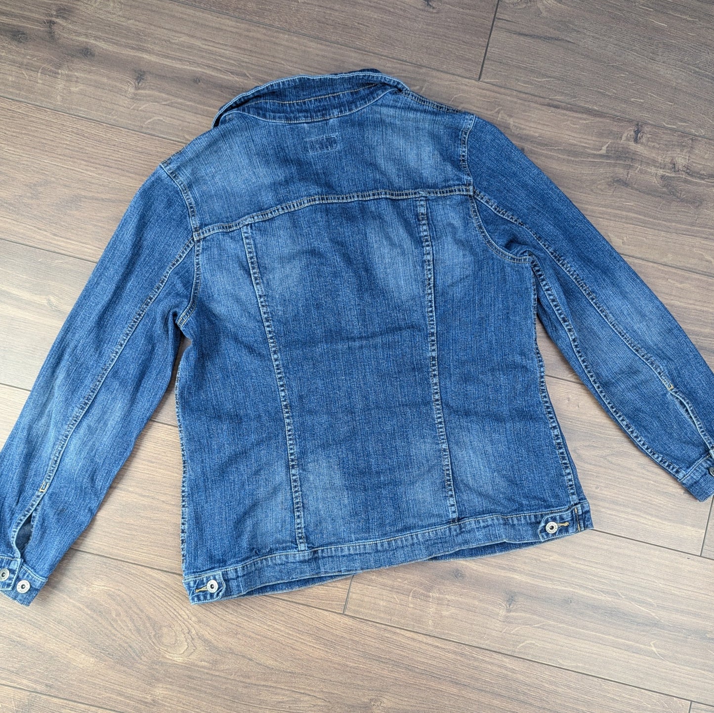 Vintage 00'S y2k Blue Fitted Denim Jacket Size L/XL
