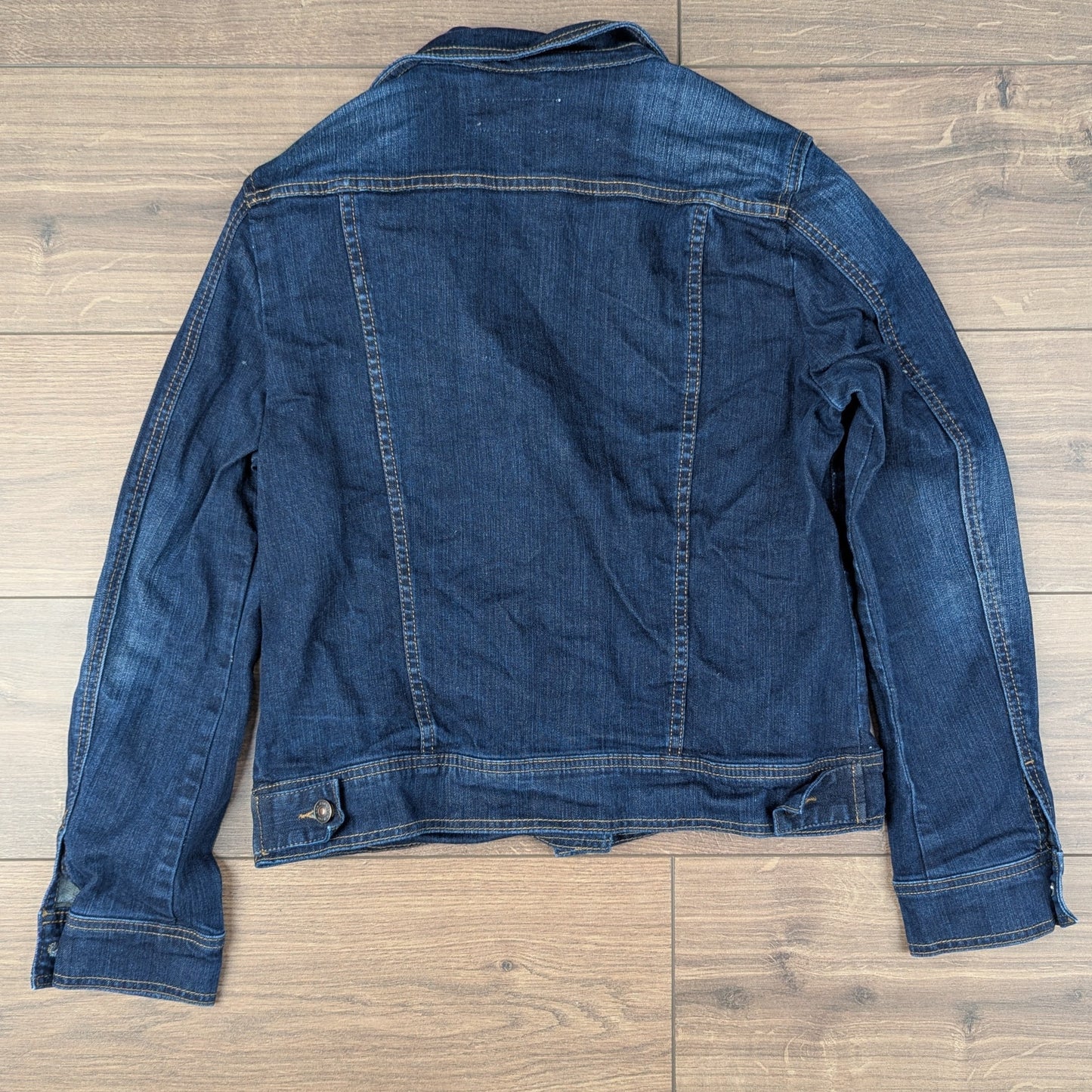 Vintage 00'S y2k Blue Etam Jeans Fitted Denim Jacket Size UK12-14