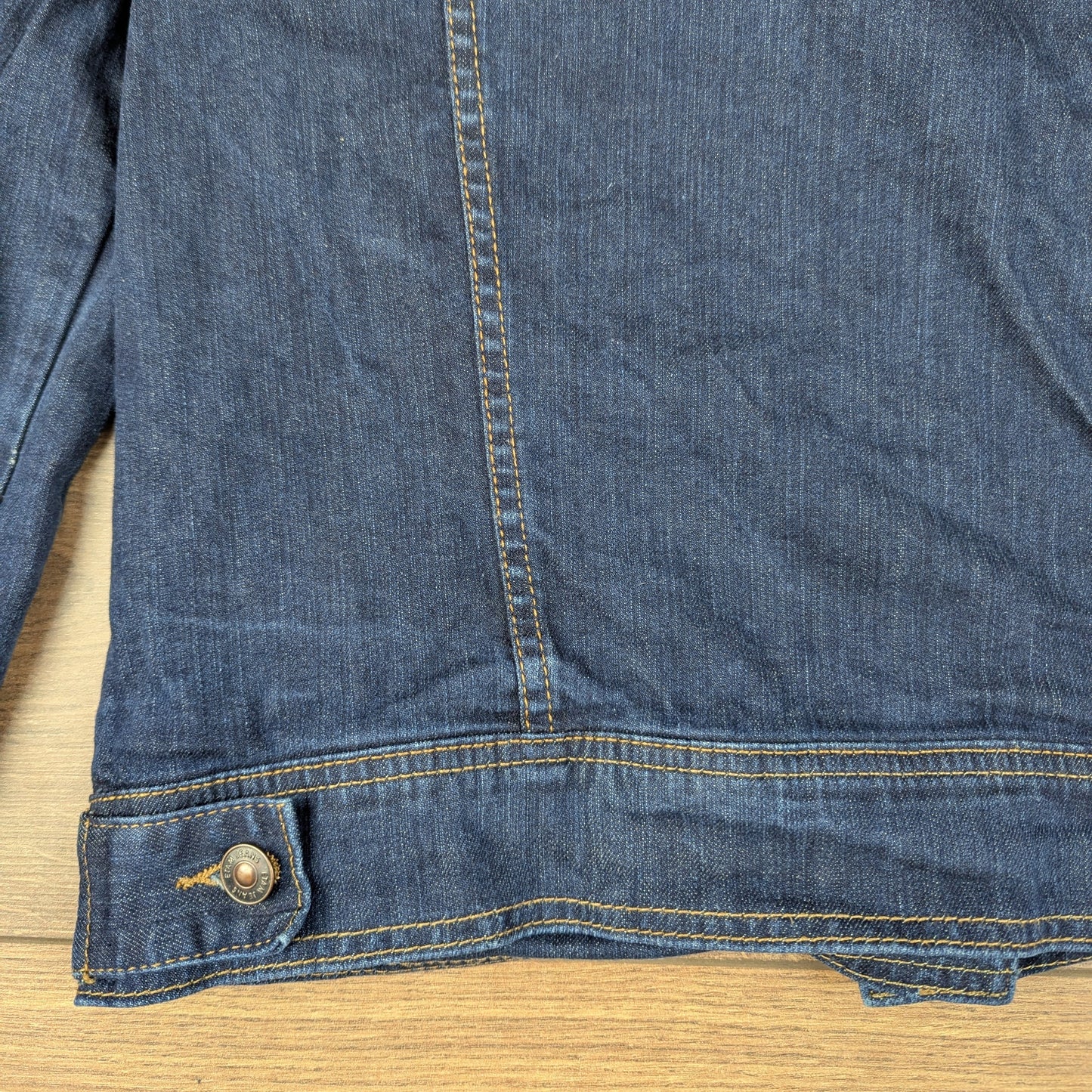 Vintage 00'S y2k Blue Etam Jeans Fitted Denim Jacket Size UK12-14