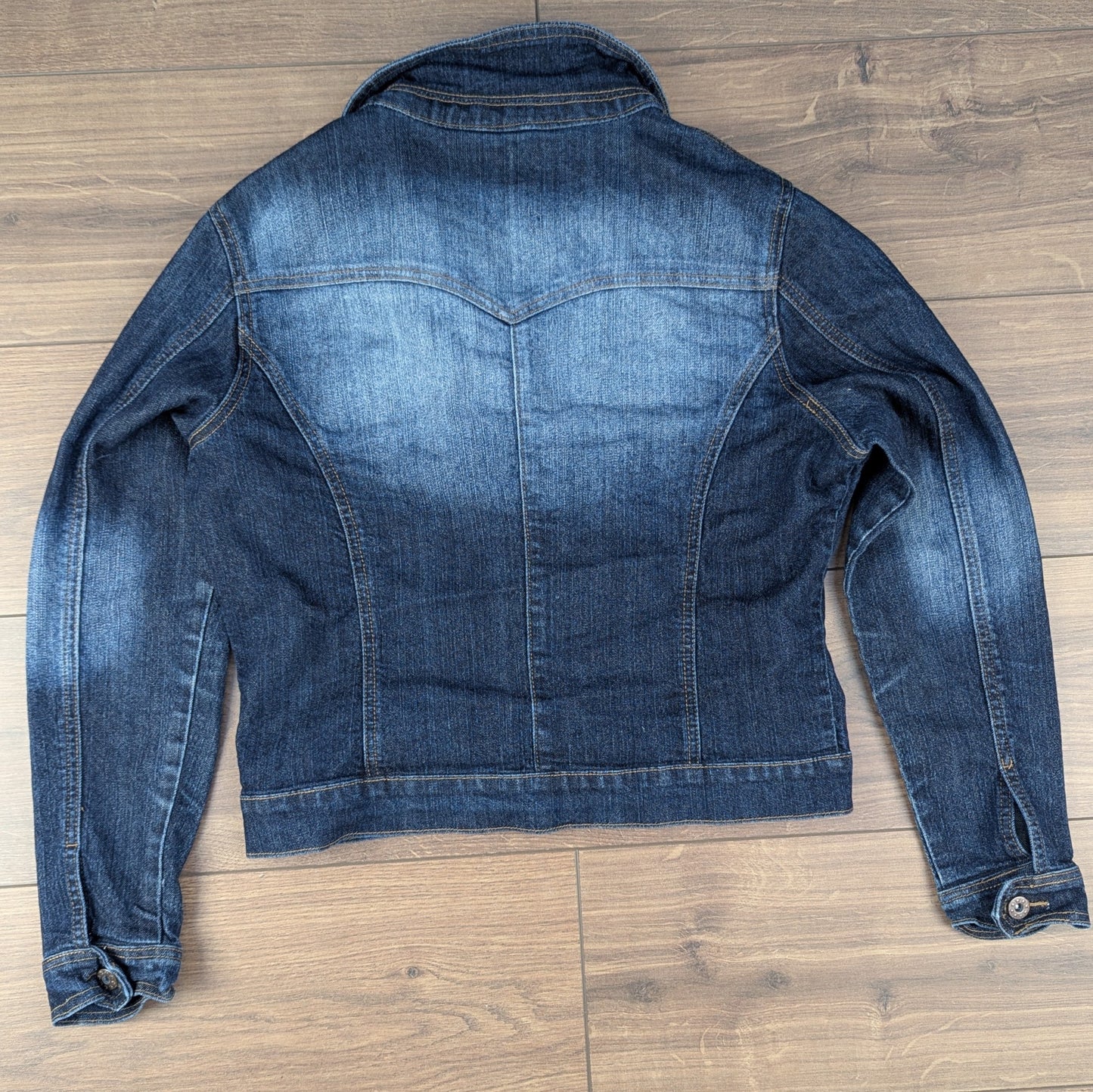 Blue 00's Vintage Fitted Denim Jacket UK10-12