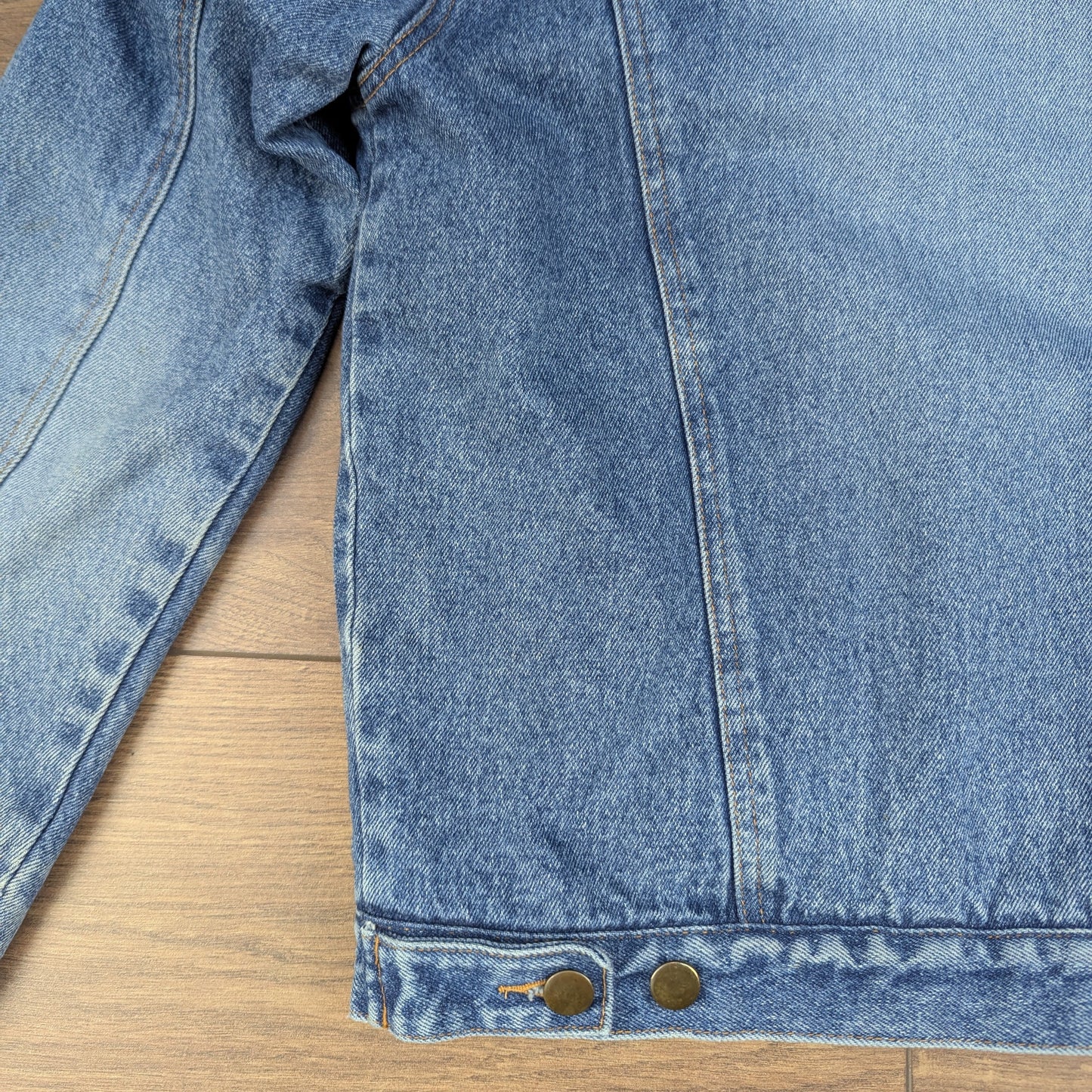 Vintage 90's Blue Sherpa Fleece Lined Trucker Jacket