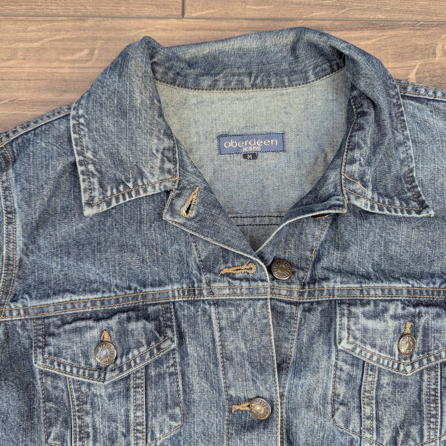 Vintage 00's Blue Fitted Denim Jacket Size M