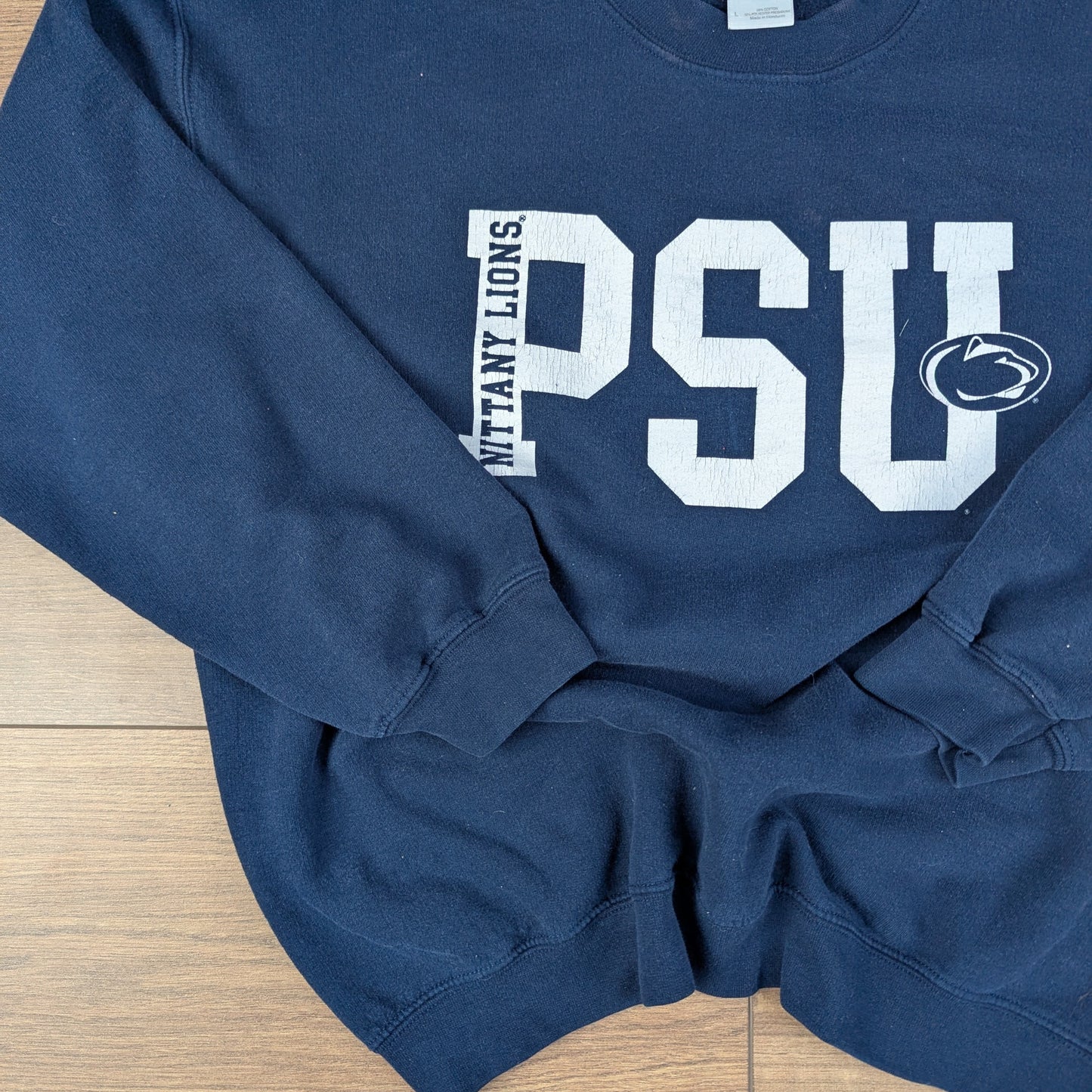 Navy Vintage Nittany Lions USA College Sweatshirt Size L