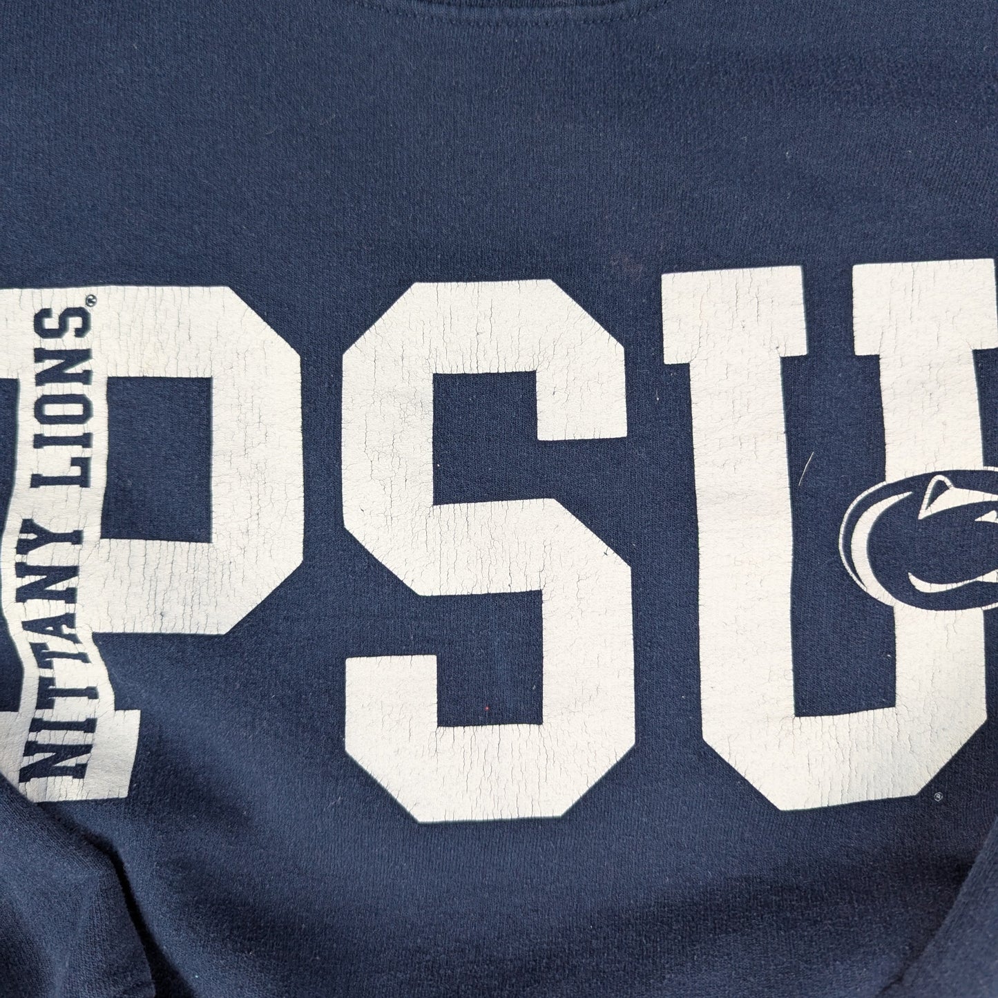 Navy Vintage Nittany Lions USA College Sweatshirt Size L