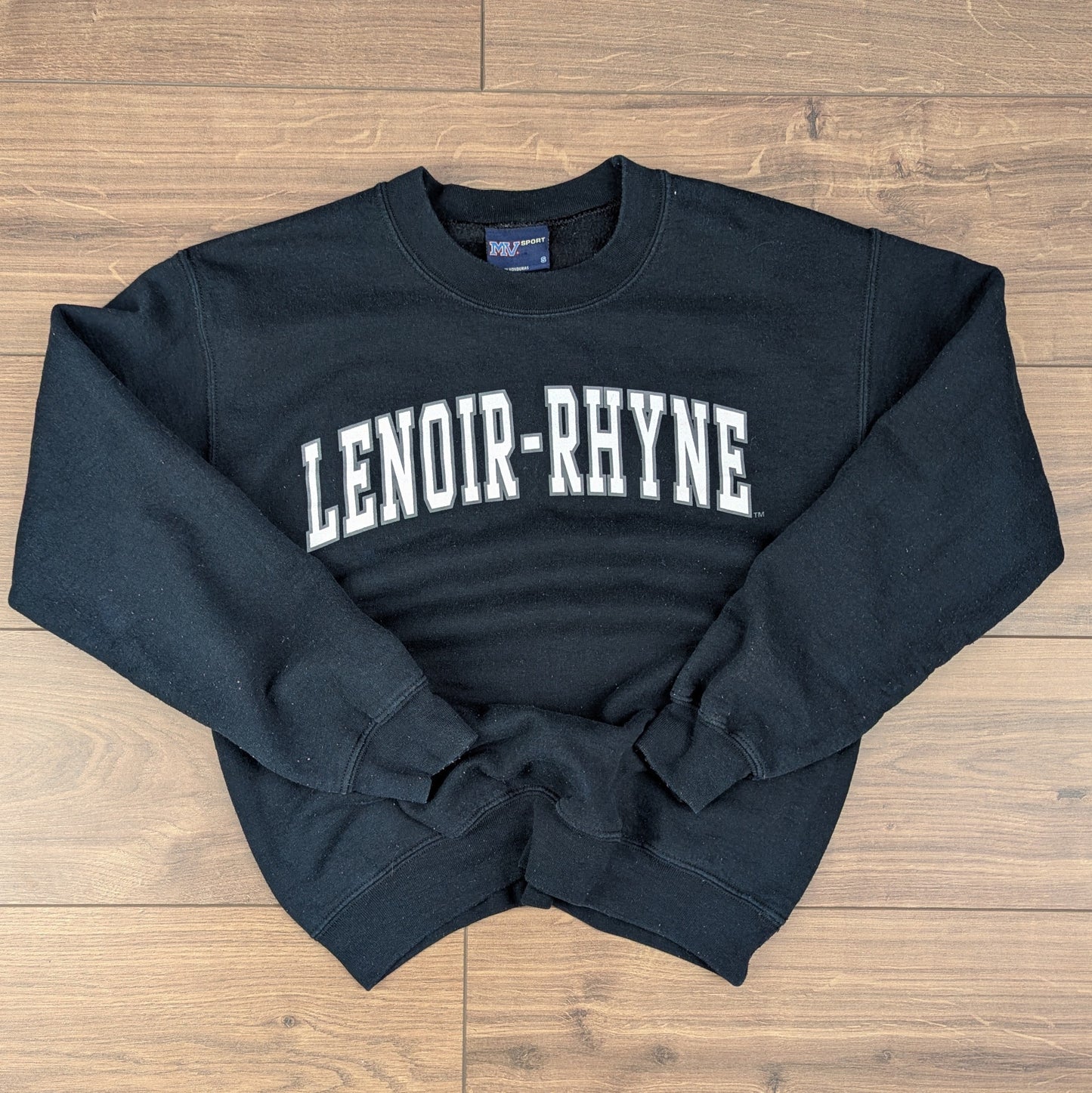 Black Vintage 00's Lenoir-Rhyne USA College Sweatshirt Size S