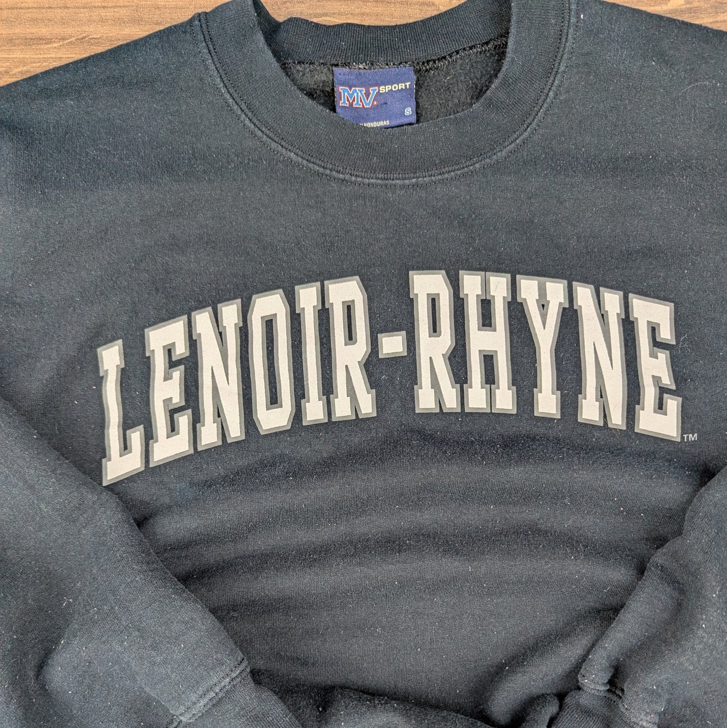 Black Vintage 00's Lenoir-Rhyne USA College Sweatshirt Size S
