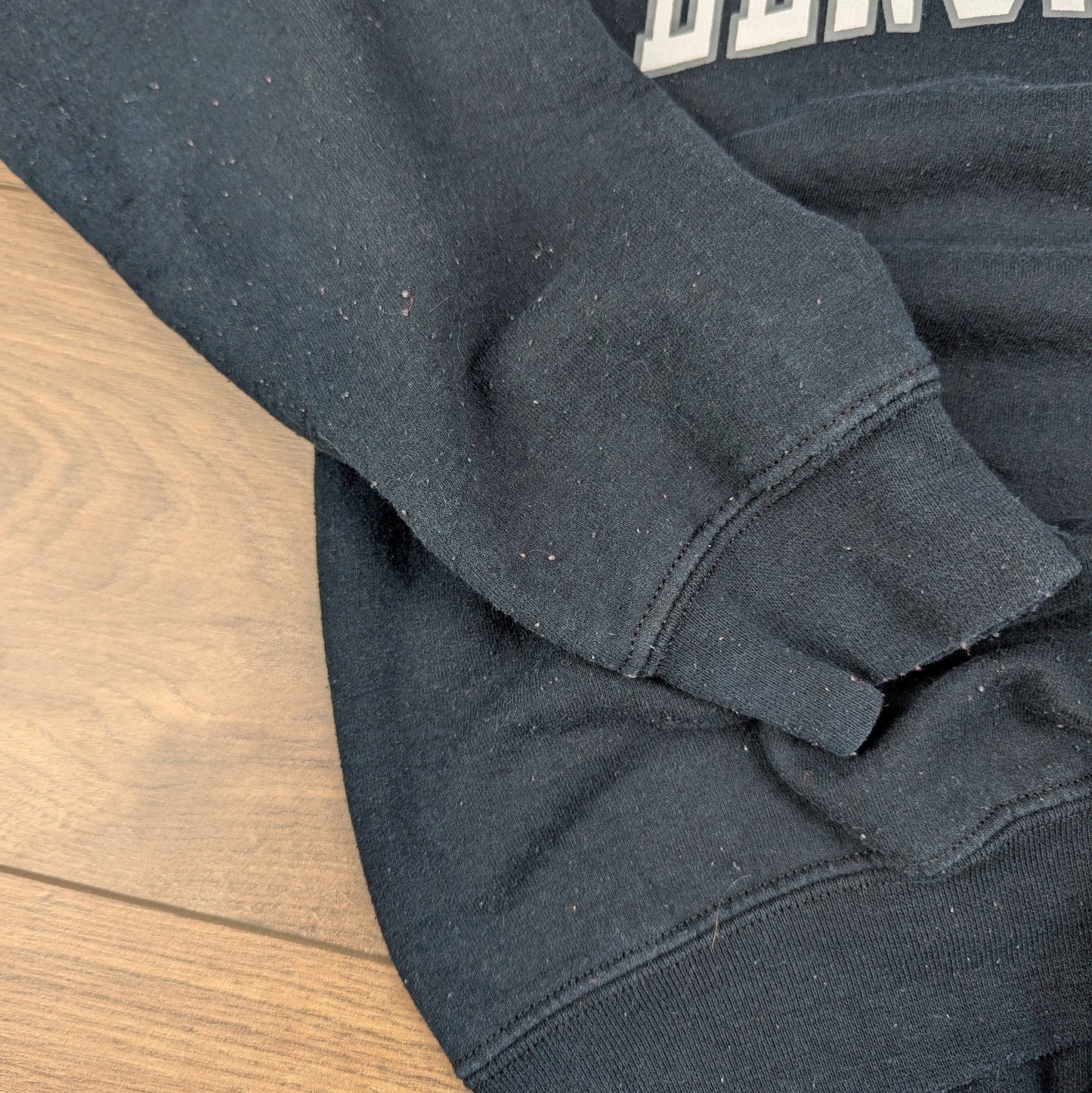 Black Vintage 00's Lenoir-Rhyne USA College Sweatshirt Size S
