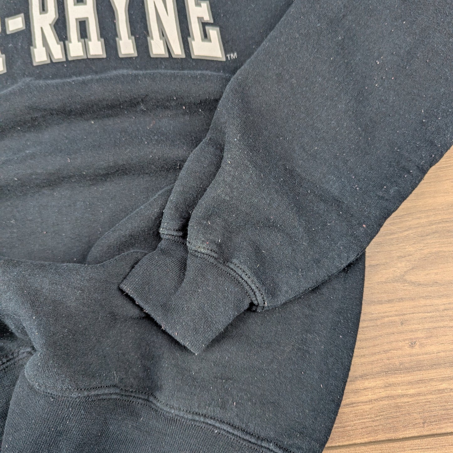 Black Vintage 00's Lenoir-Rhyne USA College Sweatshirt Size S