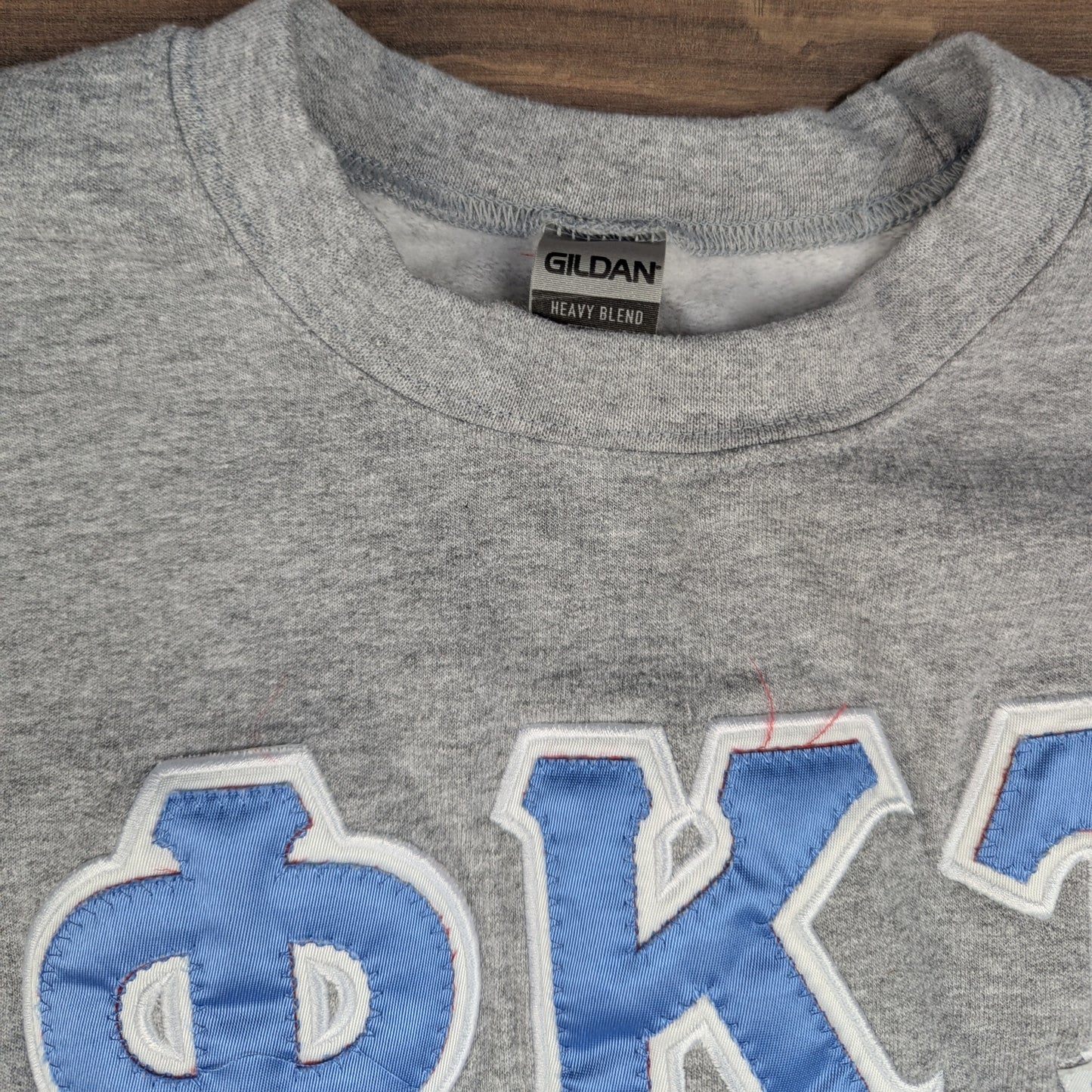 Grey & Blue Gildan College USA Sweatshirt Size M