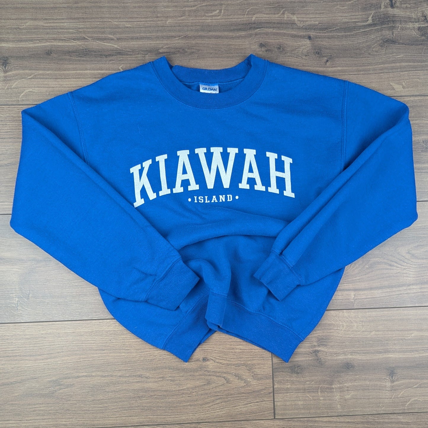 Blue Vintage Gildan Kiawah Island USA Sweatshirt Size S